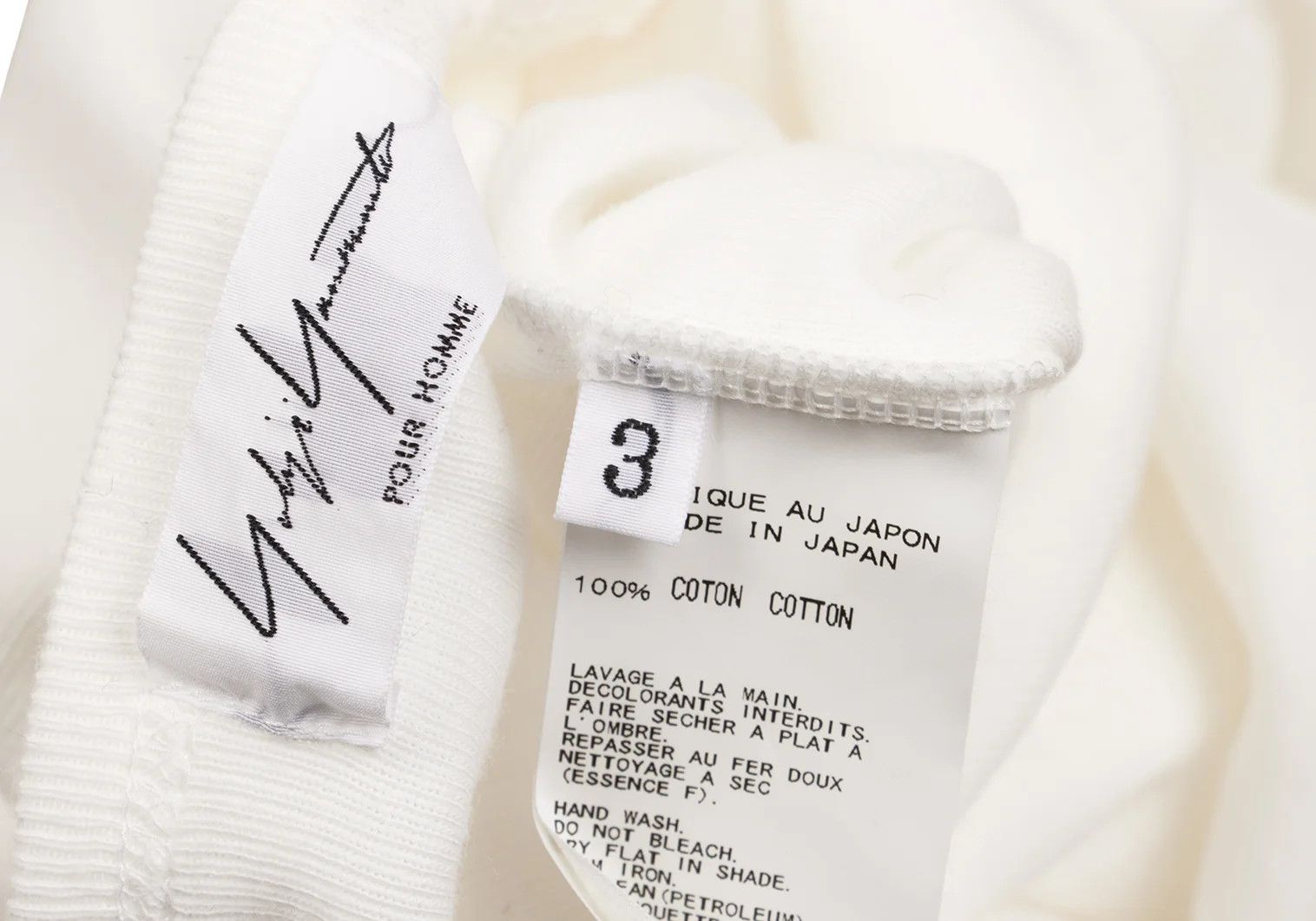 Yohji Yamamoto Yohji Yamamoto Cotton Ribbed Cutsew Off 3 Size US XS / EU 42 / 0 - 16 Thumbnail