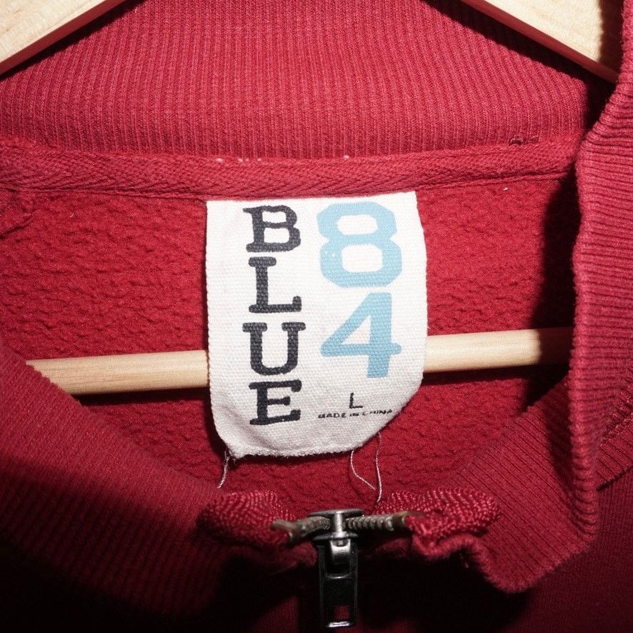 Vintage Large - Vintage Y2K blue 84 raw HEM 00s zip up track jacket Size US L / EU 52-54 / 3 - 3 Thumbnail