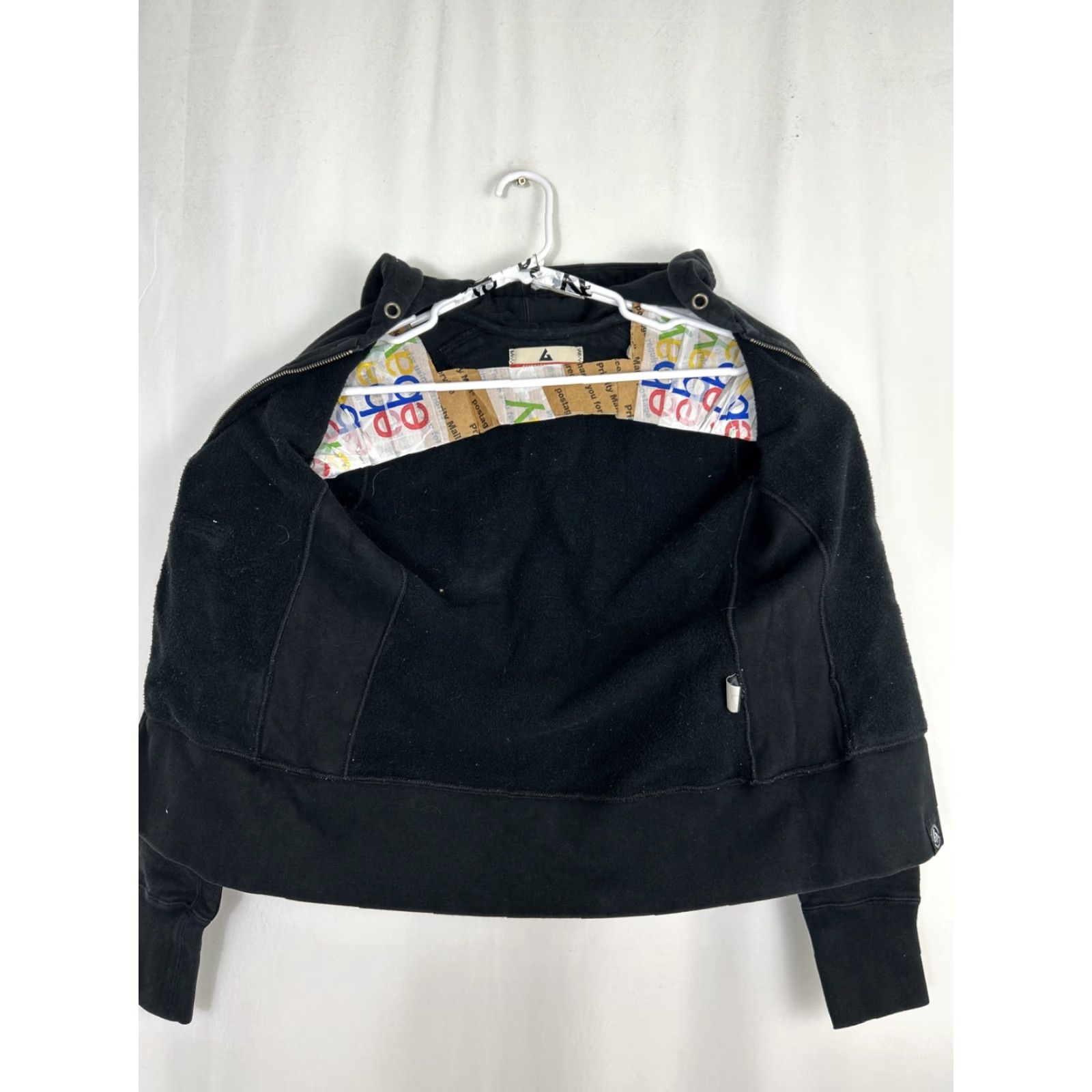 Vintage American Giant Hoodies Womens Small Black Full Zip Cotton Embroidered Size S / US 4 / IT 40 - 7 Thumbnail