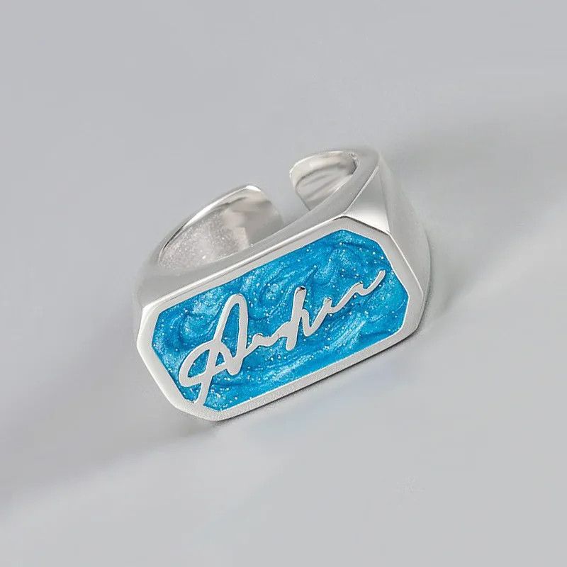 Designer × Jewelry Blue Autograph Ring Size ONE SIZE - 3 Thumbnail