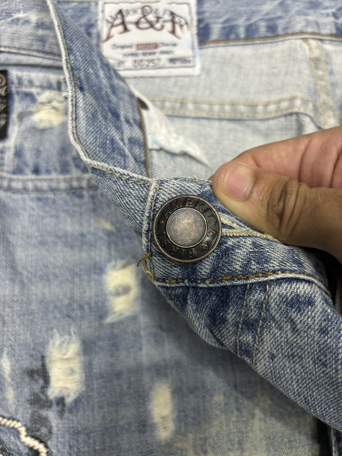 Abercrombie & Fitch 🔥ABERCROMBIE & FITCH BAGGY DENIM JEANS AMERICA & FIRST Size US 34 / EU 50 - 7 Thumbnail