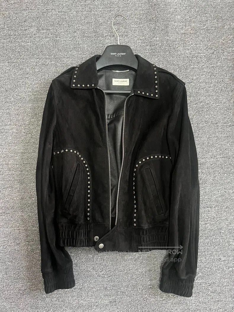 Saint Laurent Paris YSL Black Leather Jacket with Studs. Size US XS / EU 42 / 0 - 2 Thumbnail