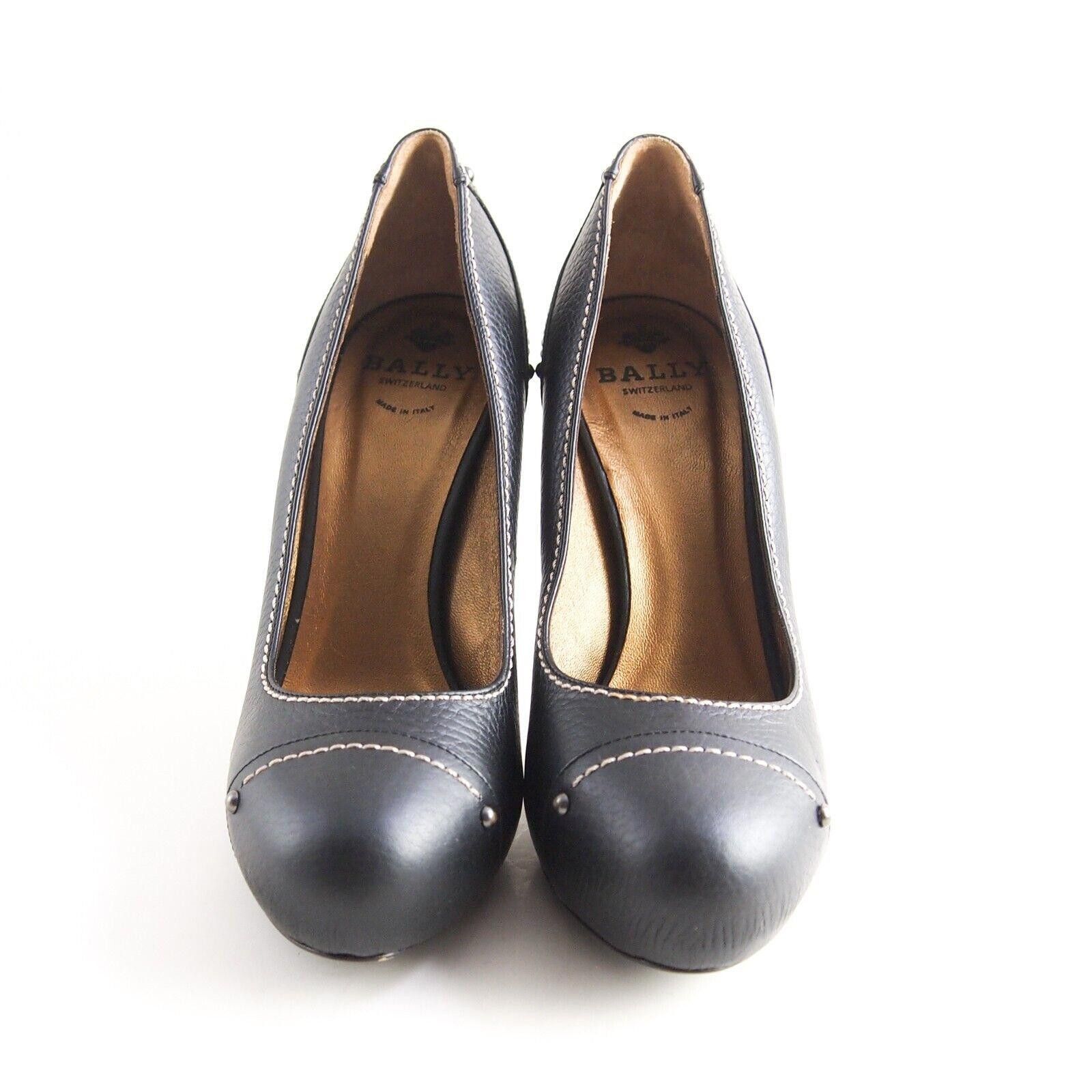 Bally Bally Uril Heels Plateau Black Leather Womens US 6.5 EU 37 Size US 6.5 / IT 36.5 - 3 Thumbnail