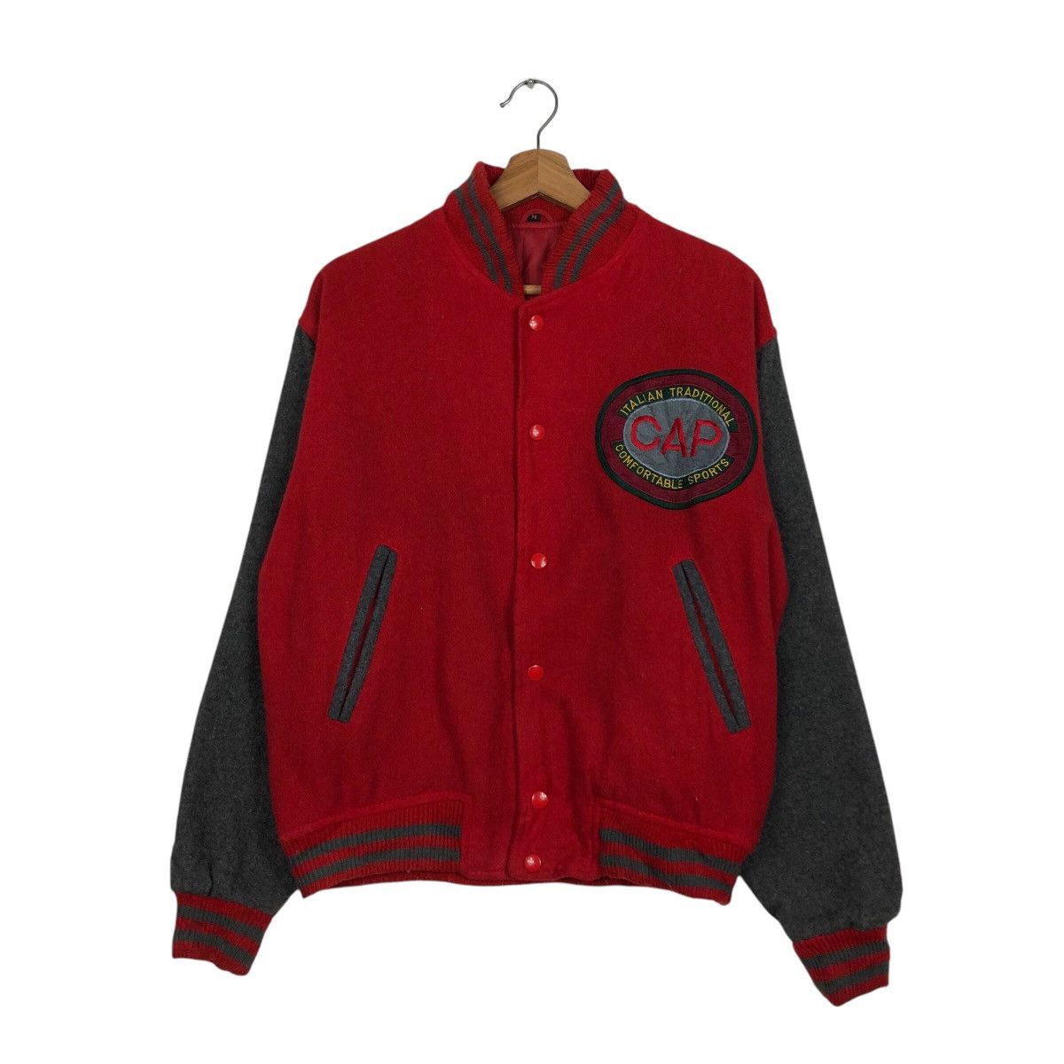 Japanese Brand 📌Vintage Varsity Bomber Jacket Cap Big Logo Issey Miyake Size US M / EU 48-50 / 2 - 2 Thumbnail