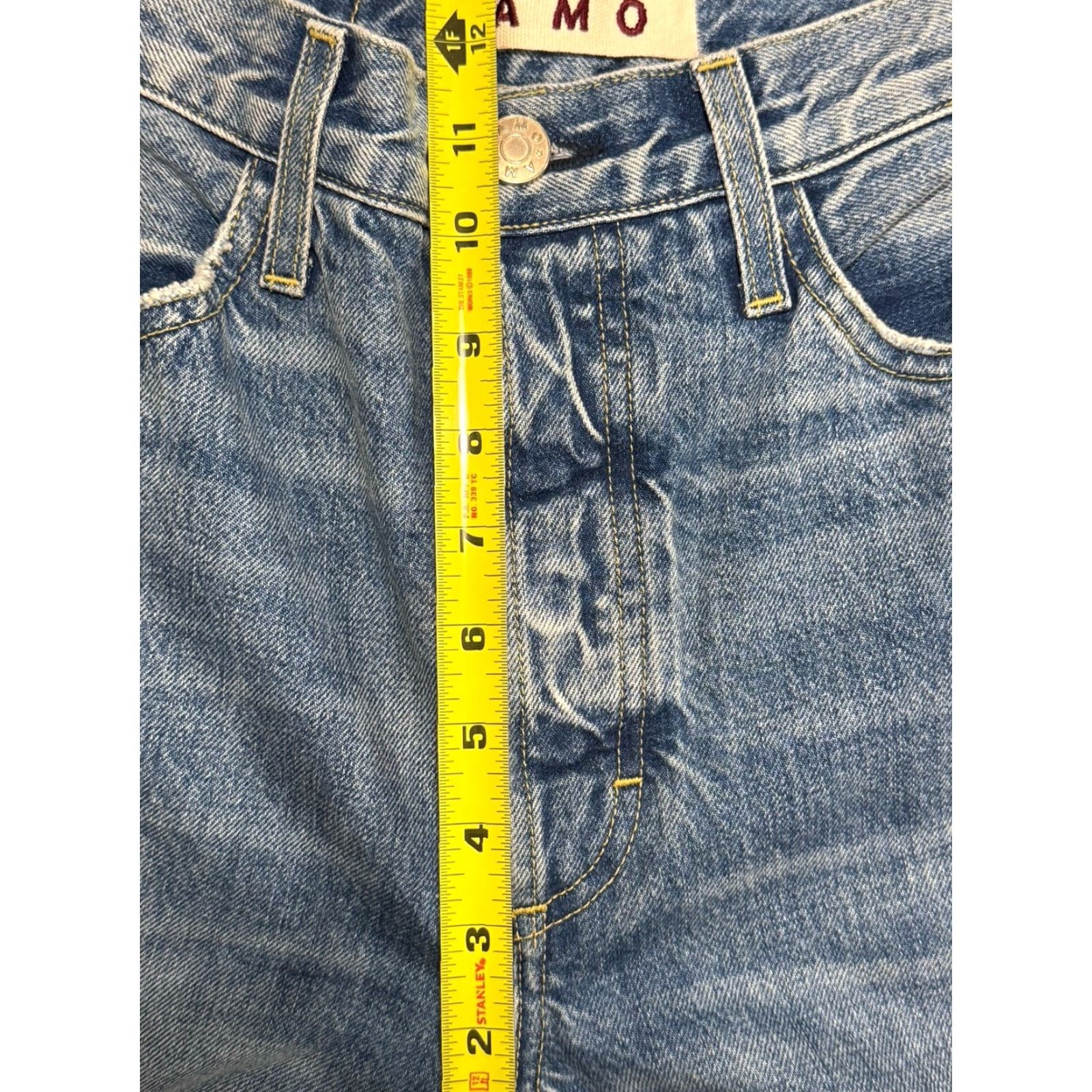AMO AMO Loverboy Jeans High Rise Distressed Straight Women’s Size 27 Blue Size 27" / US 4 / IT 40 - 5 Thumbnail