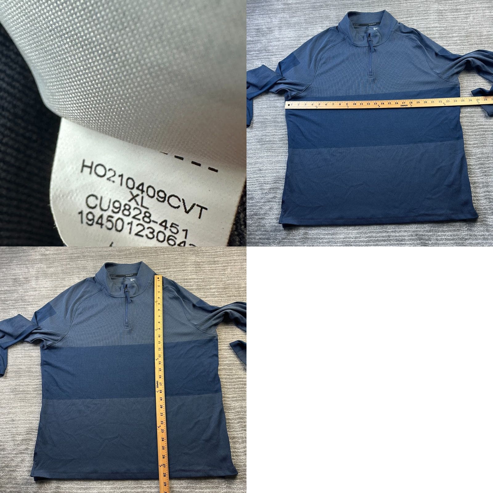 Nike Nike Sweater Mens XL Blue 1/4 Zip Dri-Fit Vapor Golf Pullover All Seasons Regular Crew Neck Long Sleeve Jacket Accent Logo Vintage No Size US XL / EU 56 / 4 - 8 Thumbnail