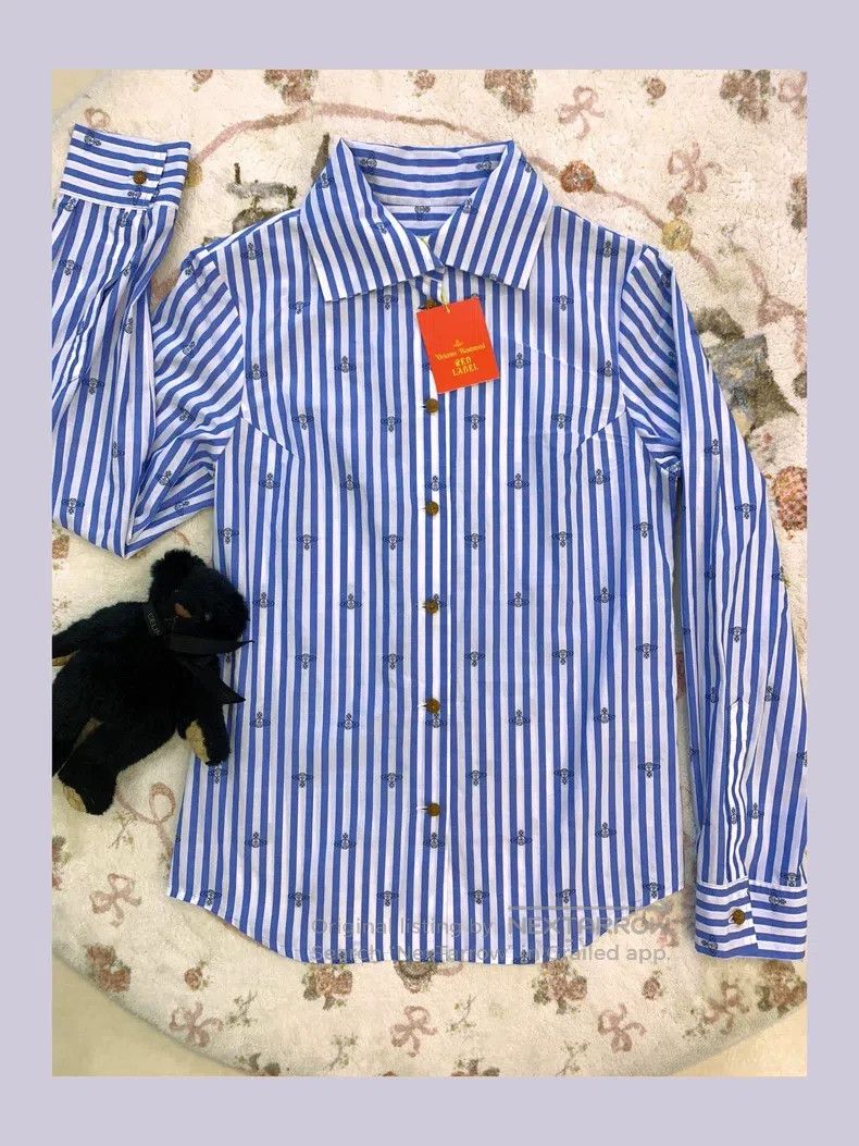 Vivienne Westwood Vivienne Westwood Striped full print shirt, long sleeve, s Size M / US 6-8 / IT 42-44 - 1 Thumbnail