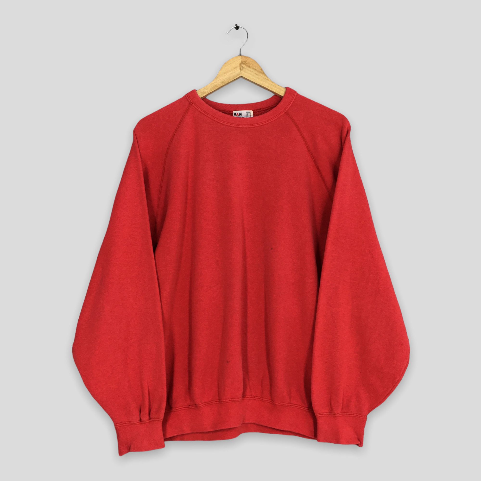 Japanese Brand Vintage Van Jac Japan Red Sweatshirt Large Size US L / EU 52-54 / 3 - 3 Thumbnail