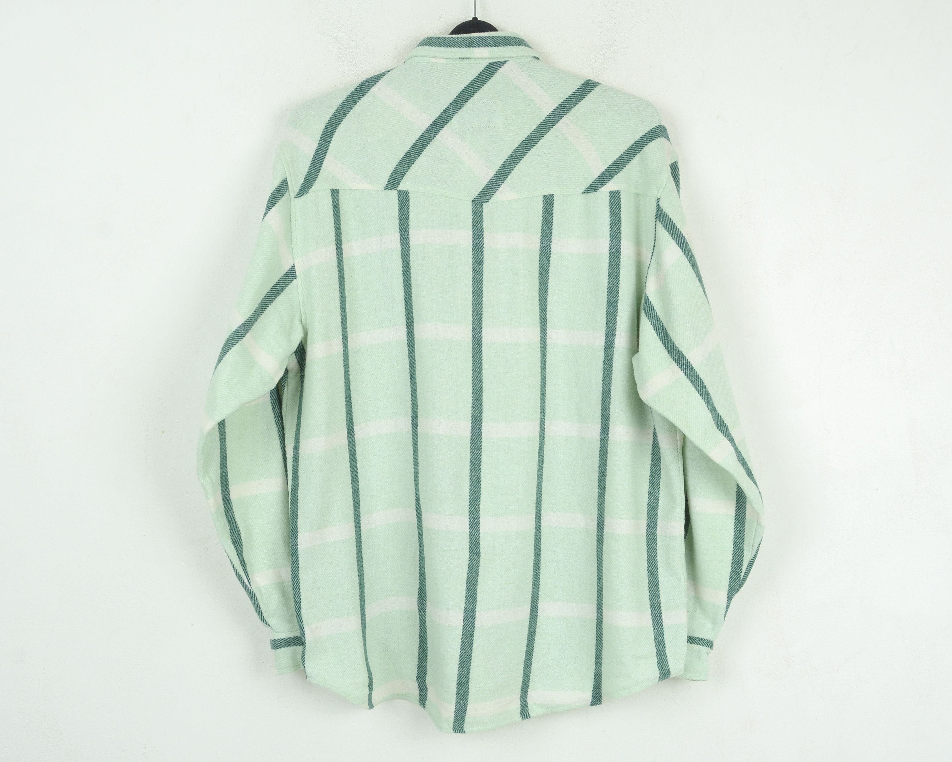 Flannel Flannel Vintage 90s Wool Casual Shirt Striped Long Sleeve Size US XL / EU 56 / 4 - 9 Thumbnail