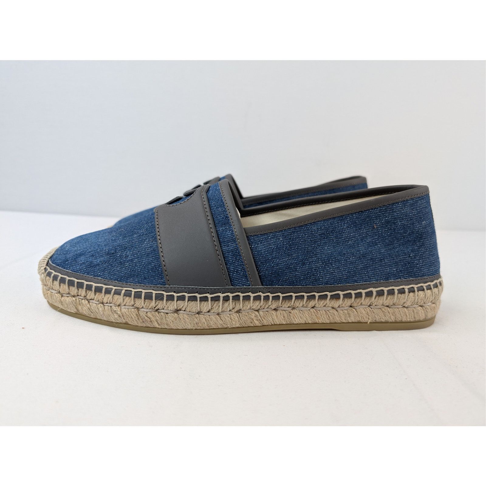 Gucci o1rshd1 espadrilles Tank Denim Softy Loafers Shoe boots Blue Size US 11.5 / EU 44-45 - 10 Thumbnail