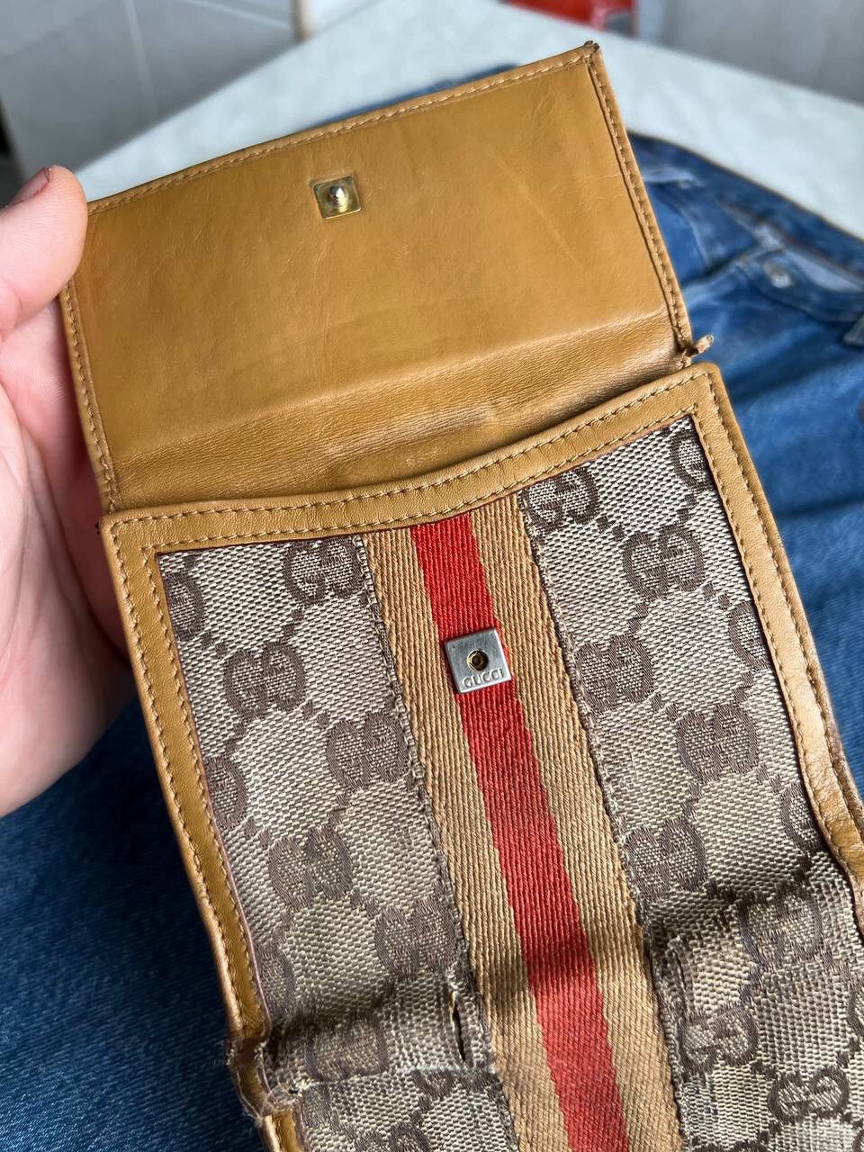 Gucci Vintage 00s Gucci wallet leather monogram GG Logo Y2K Size ONE SIZE - 12 Thumbnail