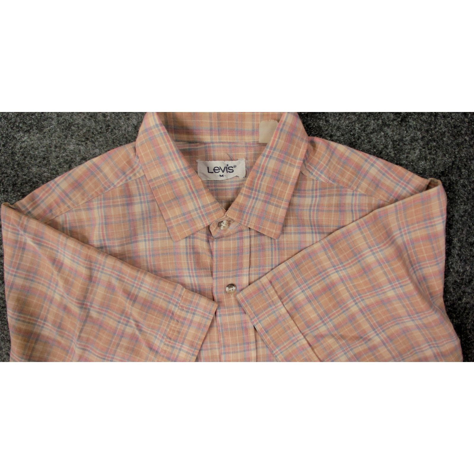 Levi's 80s Levi's White Tab Single Stitch Pastel Plaid Shirt S/M Size US M / EU 48-50 / 2 - 11 Thumbnail
