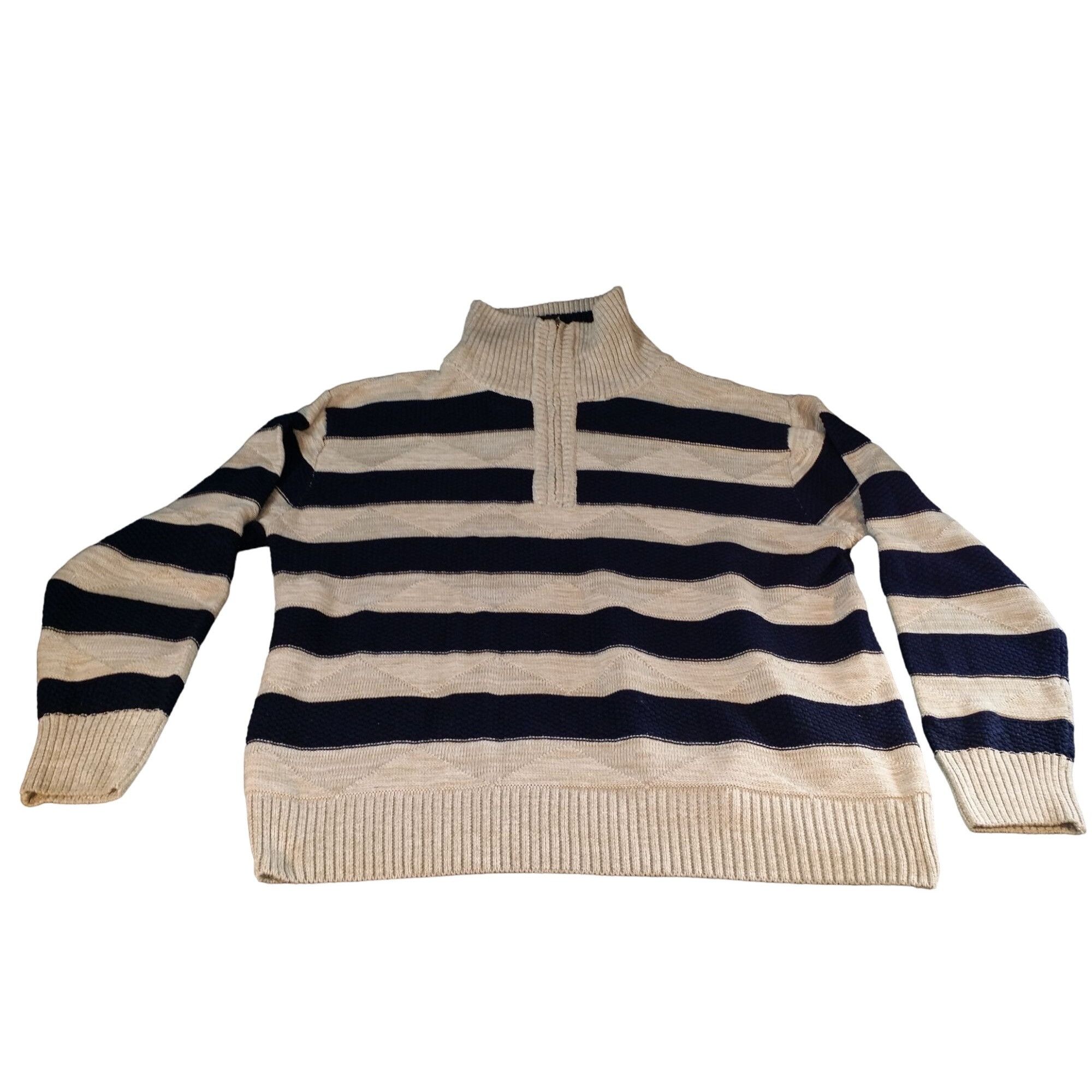 Vintage Pronti By Phita Striped Knit Sweater Men Sz 4XL Blue White 1 Size US XXL / EU 58 / 5 - 1 Thumbnail