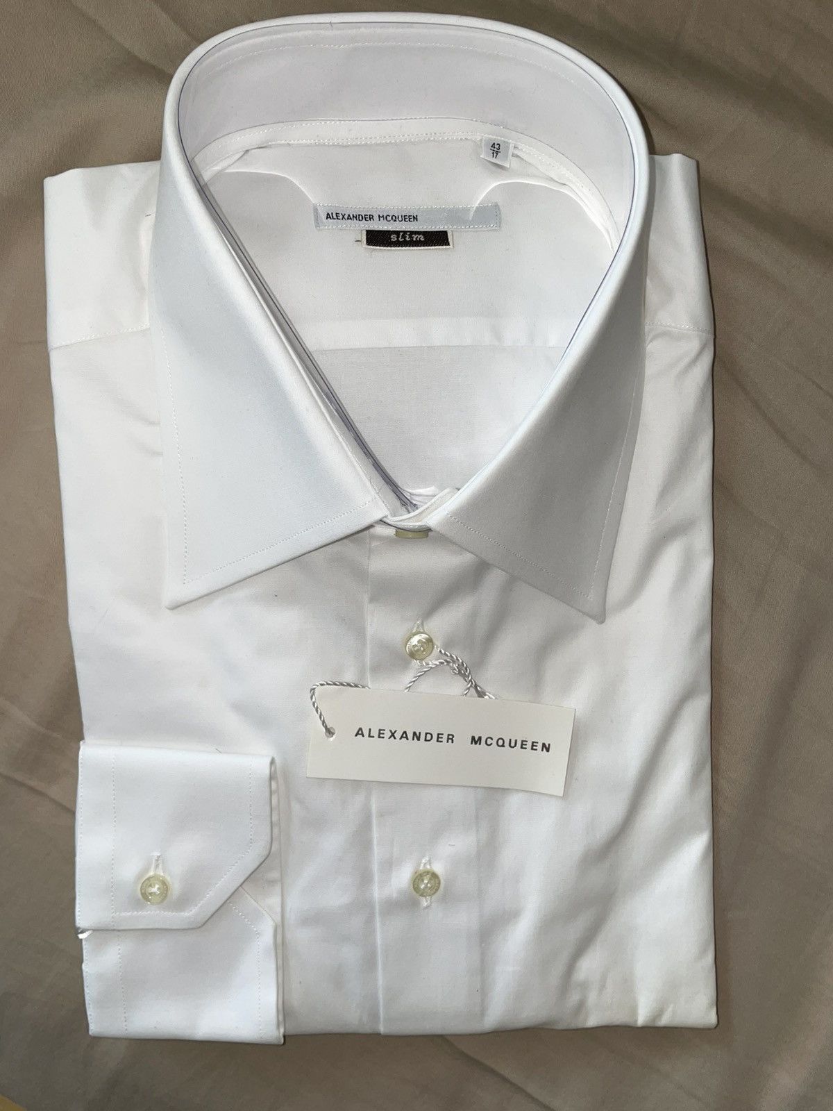 Alexander McQueen Alexander McQueen Formal white shirt Size 44S - 1 Thumbnail