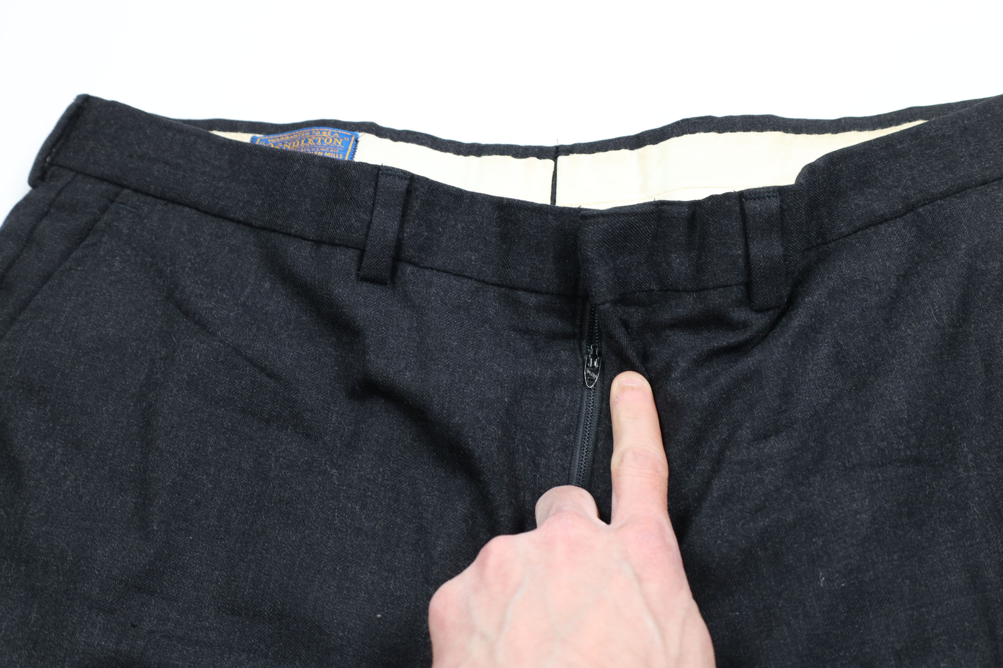 Pendleton × Vintage Vintage 70s Pendleton Cuffed Wool Wide Leg Chino Pants USA Size US 38 / EU 54 - 7 Thumbnail