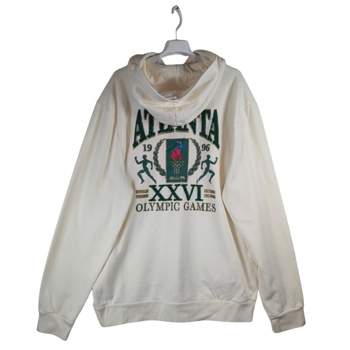 Unknown London Tillys Olympics Atlanta 1996 Cream Hoodie Sweatshirt Men XL Size US XL / EU 56 / 4 - 4 Thumbnail