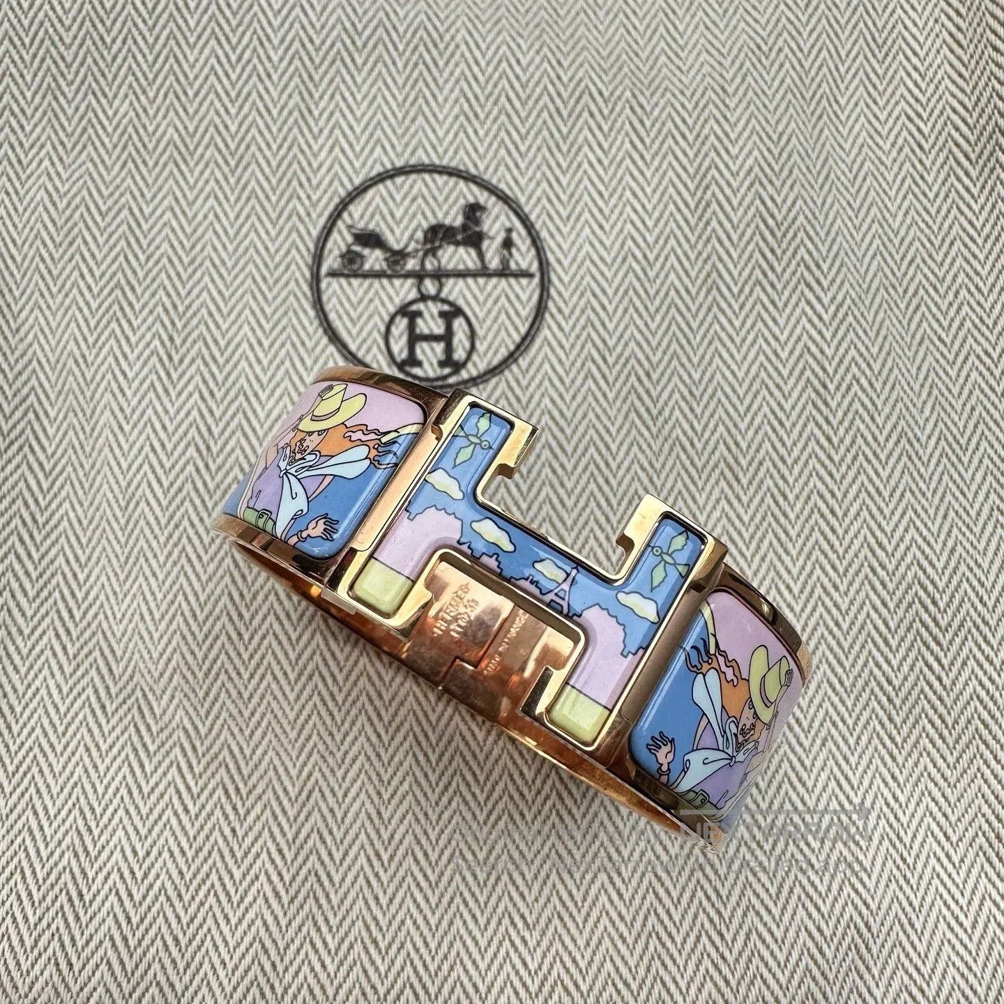 Hermes Hermes Clic H Wide Women's Bracelet. Size ONE SIZE - 2 Thumbnail