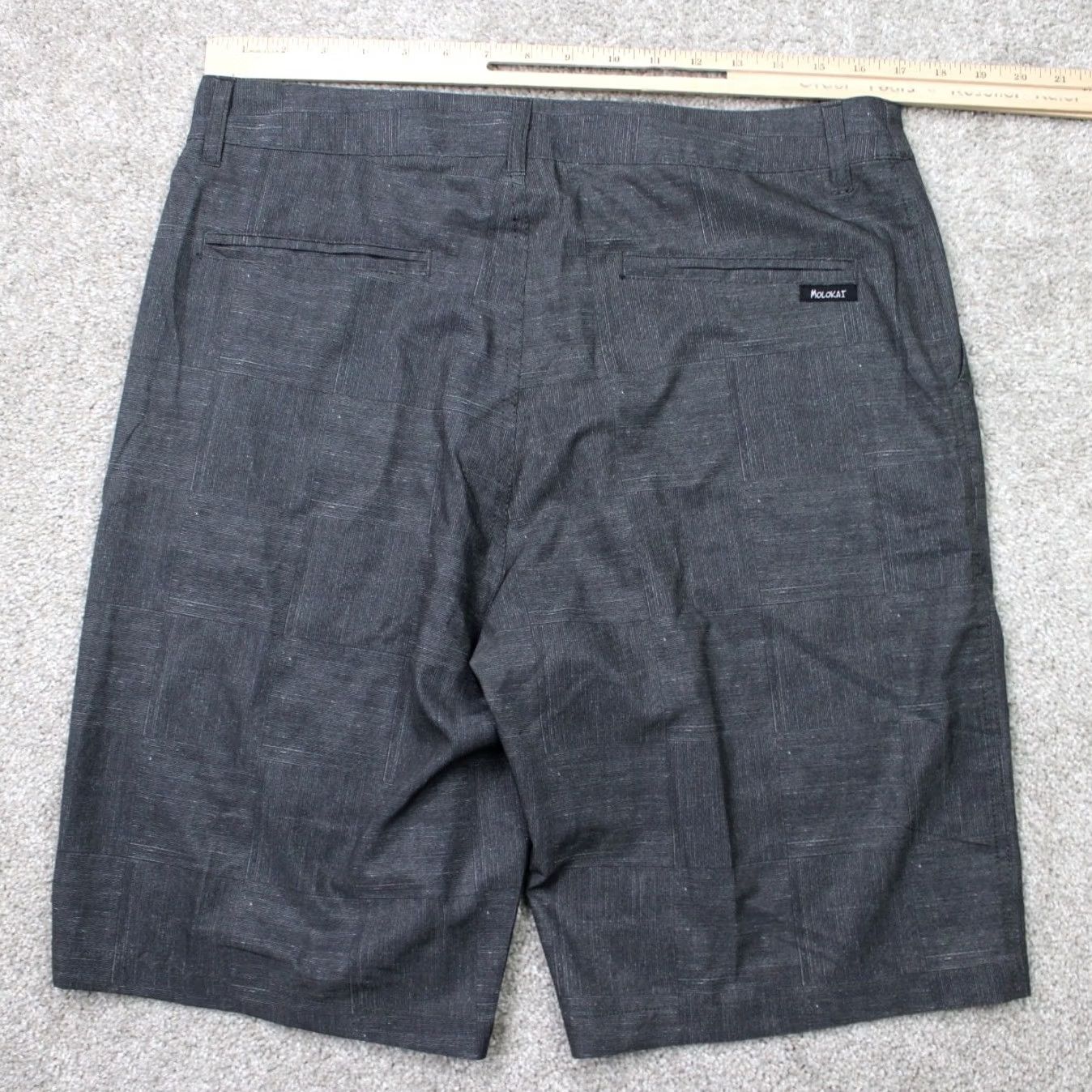Vintage Molokai Surf Swim Trunks Men 34 Black 10" Drawstring Boardshorts Unlined Stretch Size ONE SIZE - 6 Thumbnail