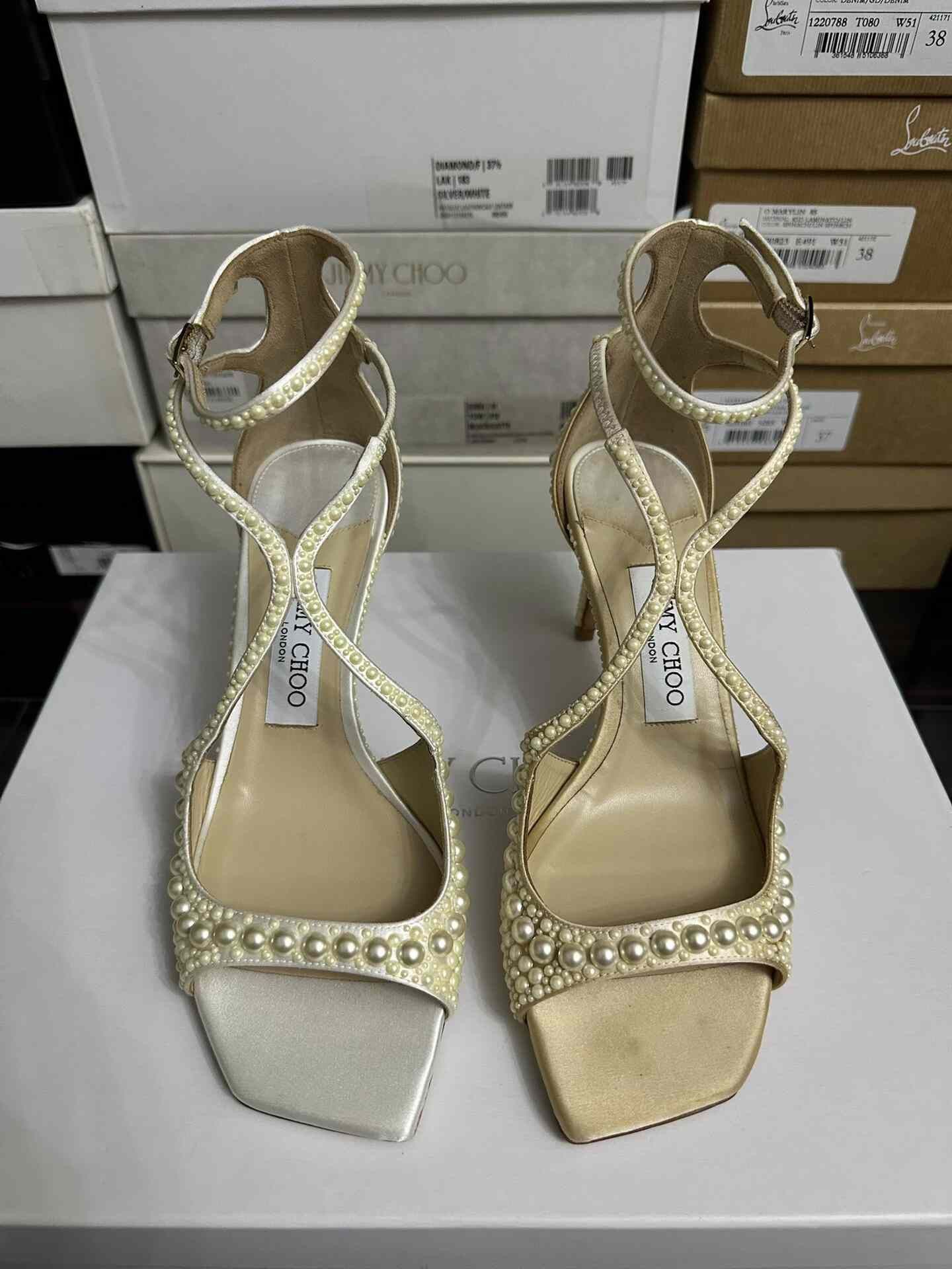 Jimmy Choo Jimmy Choo Pearl High Heels Size US 7 / IT 37 - 1 Thumbnail