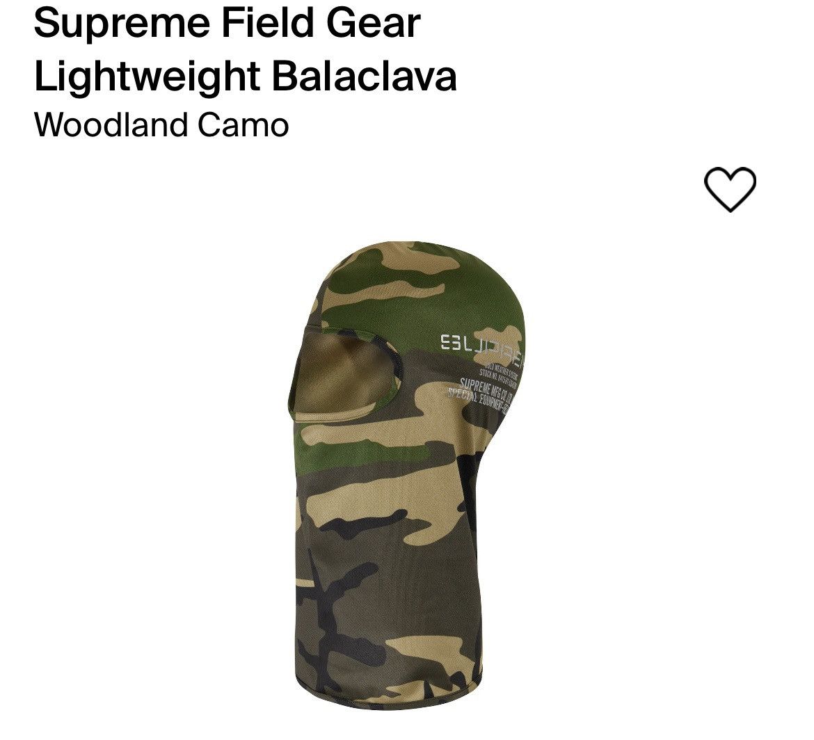 image of Supreme Field Gear Lightweight Balaclava in Camo, Men's
