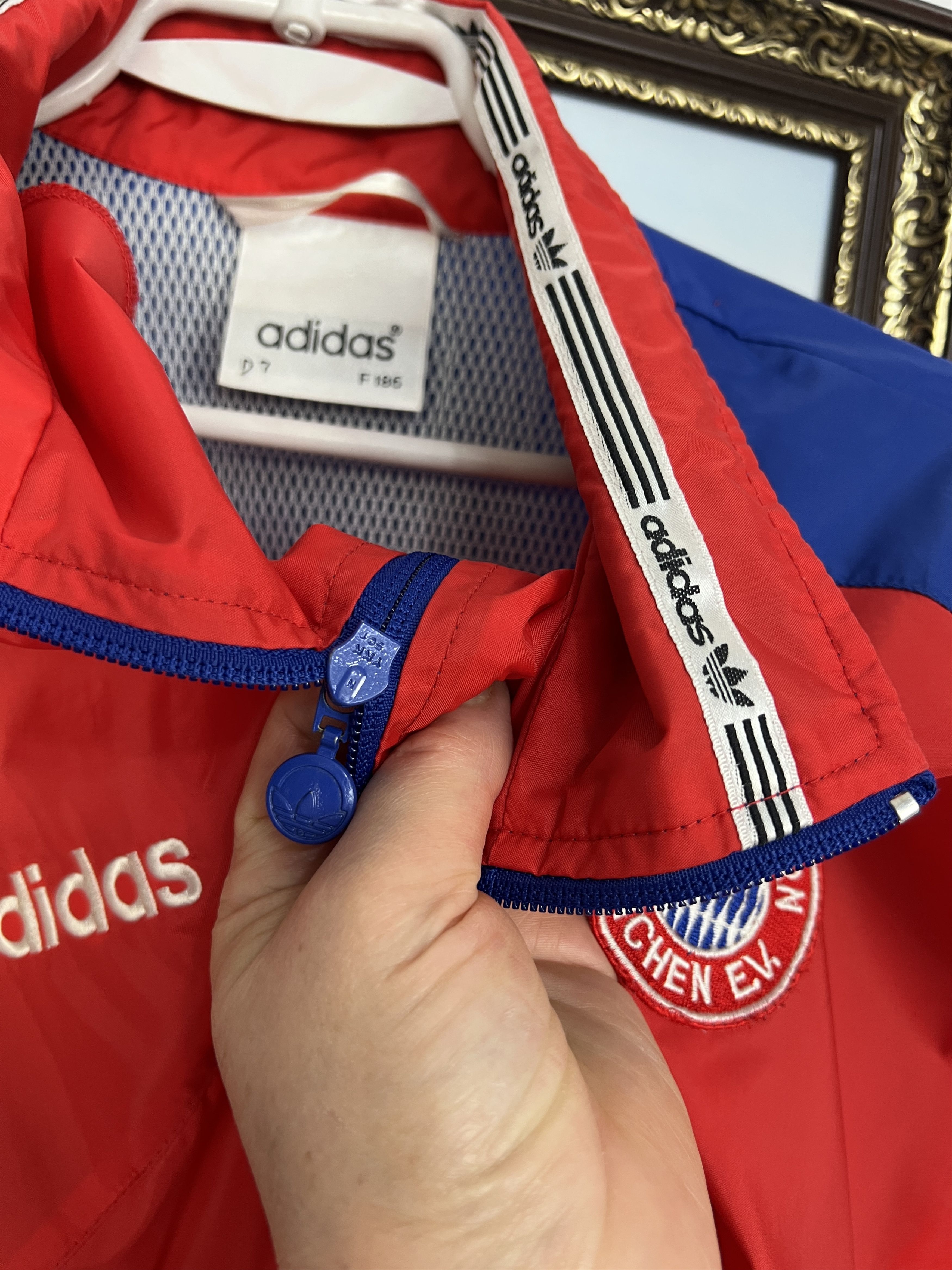 Adidas Vintage Bayern Munich Football Jacket Windbreaker Track Top Size US L / EU 52-54 / 3 - 4 Thumbnail