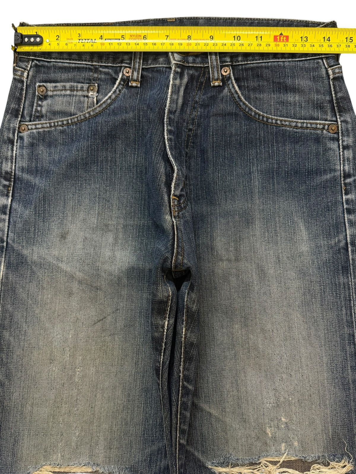 Edwin Vintage 90s Edwin 503 Faded Wash Distressed Wide Leg Baggy Size US 28 / EU 44 - 9 Thumbnail