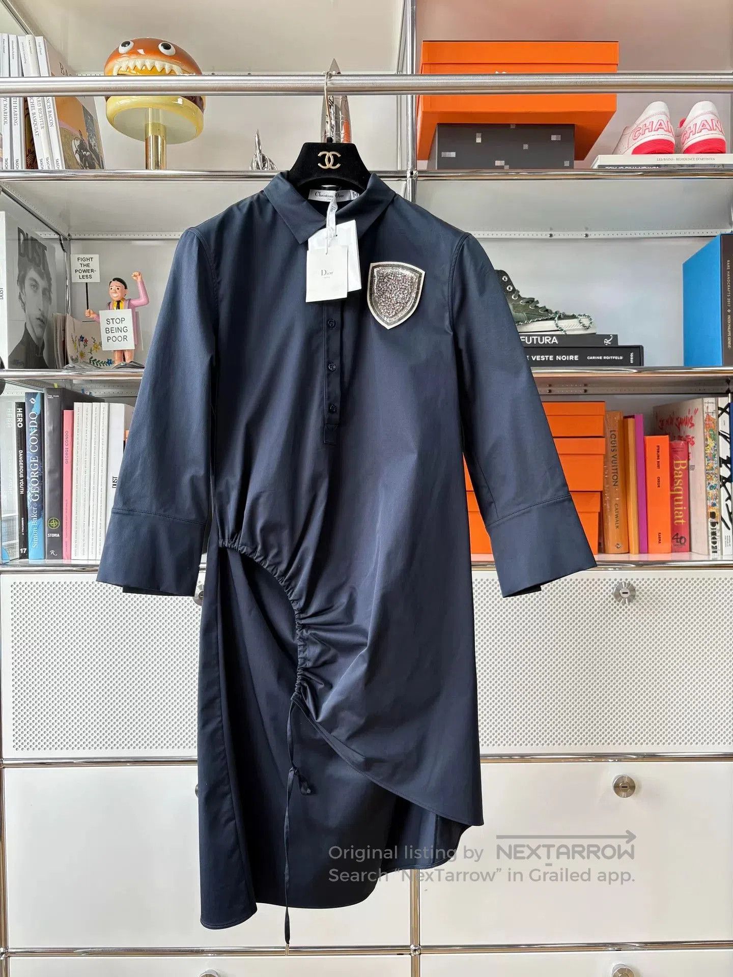 Dior christian dior navy embellished badge shirt dress. Size US S / EU 44-46 / 1 - 1 Thumbnail