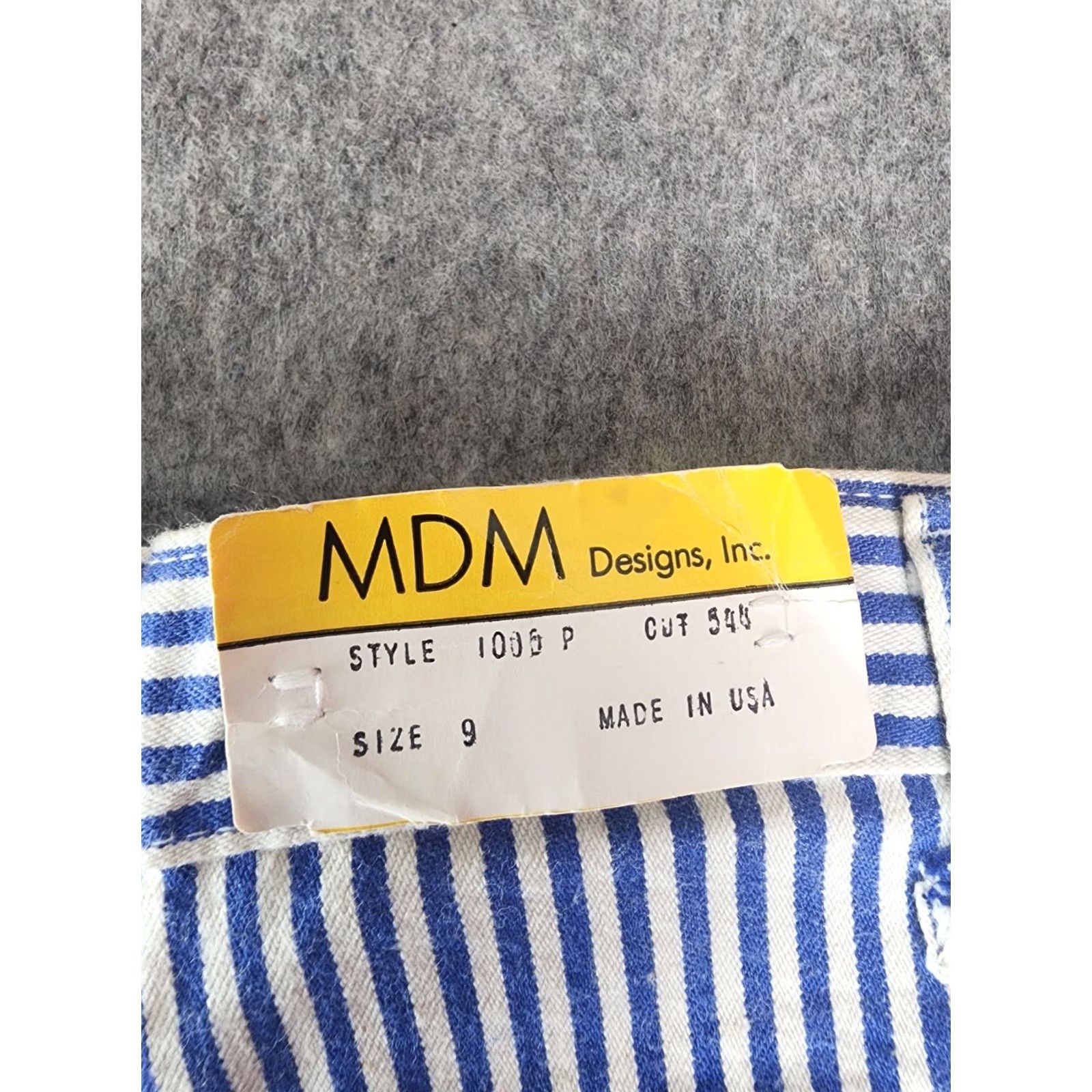 Denime VINTAGE MDM Designs Pinstripe Denim Shorts Pants Womens Size 9 USA Blue Size 30" / US 8 / IT 44 - 7 Thumbnail