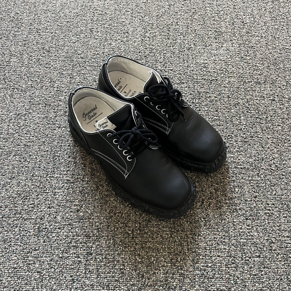 Pre-owned Maison Mihara Yasuhiro X Miharayasuhiro Mihara Yasuhiro General Scale Lace Up Shoes In Black