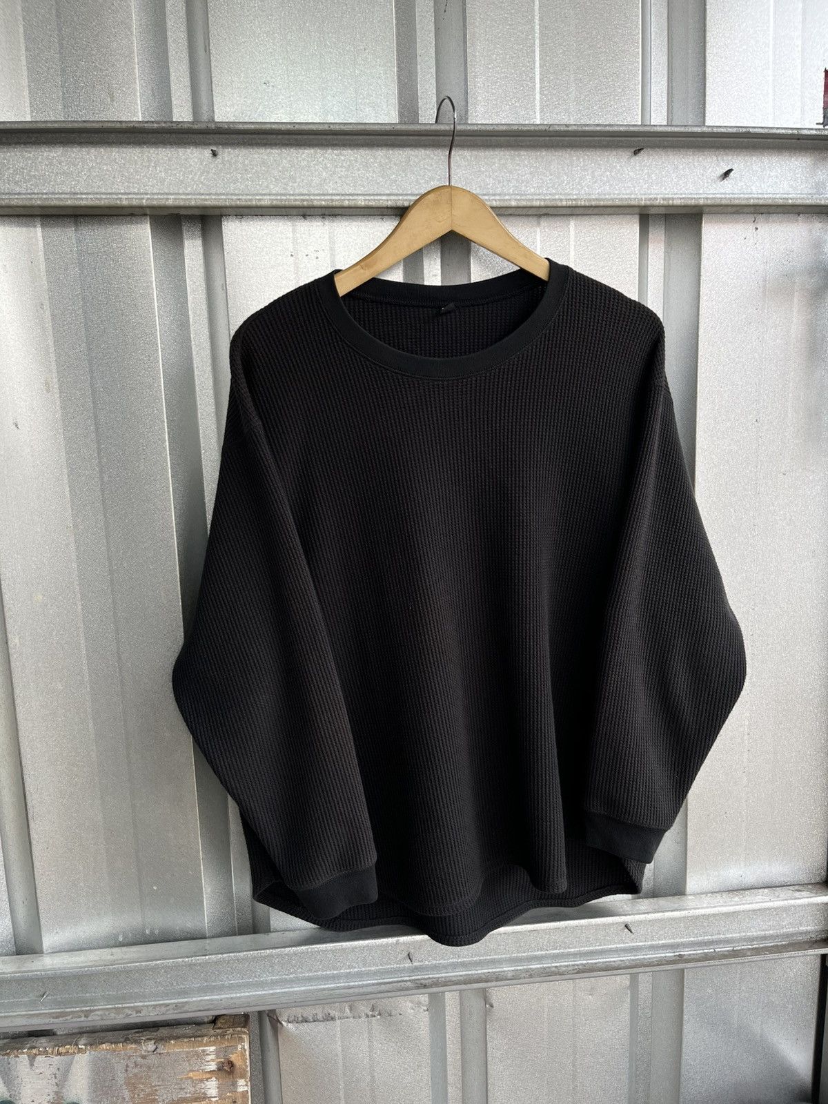 Japanese Brand Vintage uniqlo waffle black Size US XL / EU 56 / 4 - 5 Thumbnail