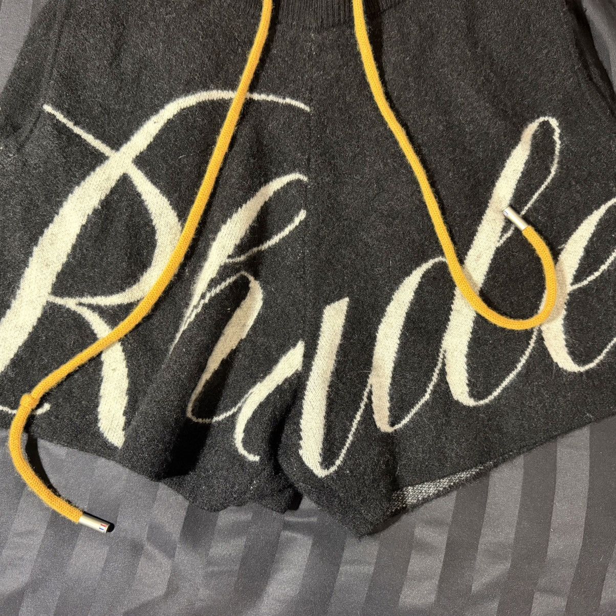 Rhude Authentic Rhude SS22 Knit Logo Shorts - Black/Creme - Size M Size US 32 / EU 48 - 10 Thumbnail