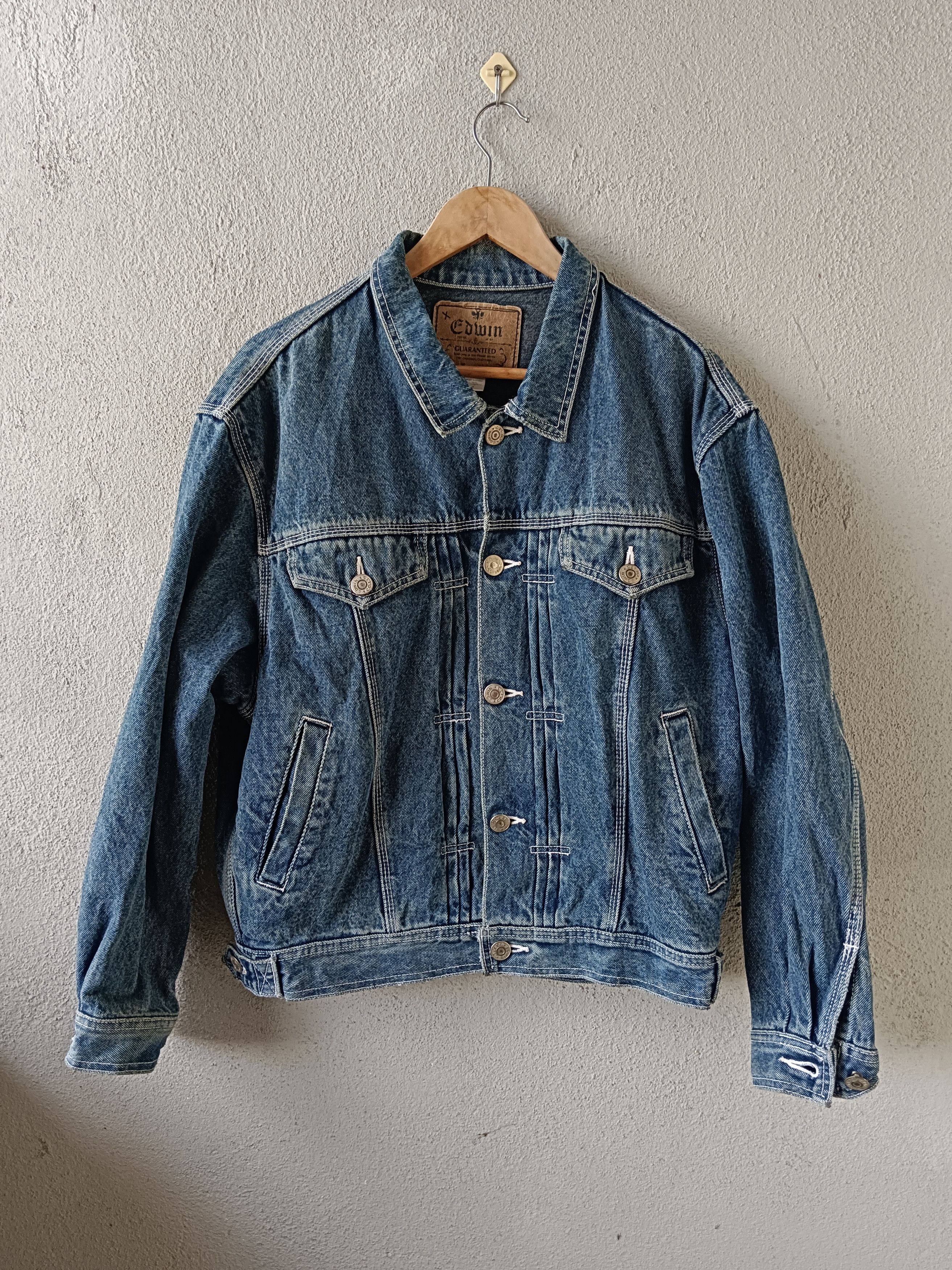 Edwin × Vintage Vtg EDWIN Denim Jacket size M Made in Japan Size US M / EU 48-50 / 2 - 7 Thumbnail
