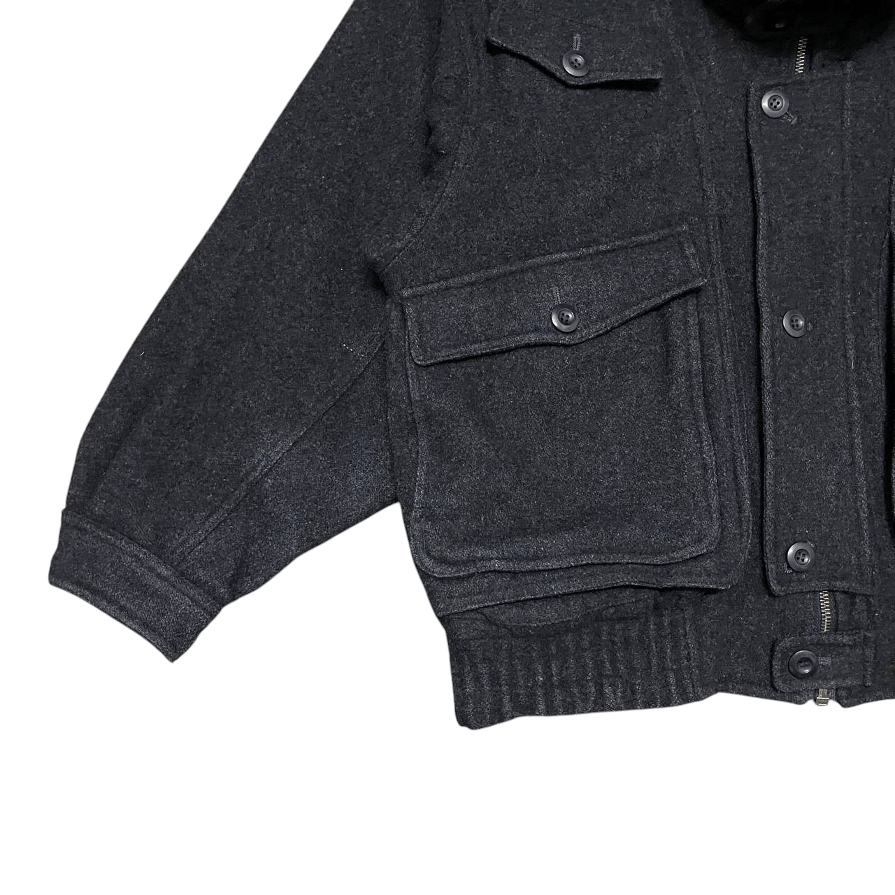 Issey Miyake Vintage Burkey Mills Wool Bomber Style Jacket Issey Miyake Size US M / EU 48-50 / 2 - 3 Thumbnail