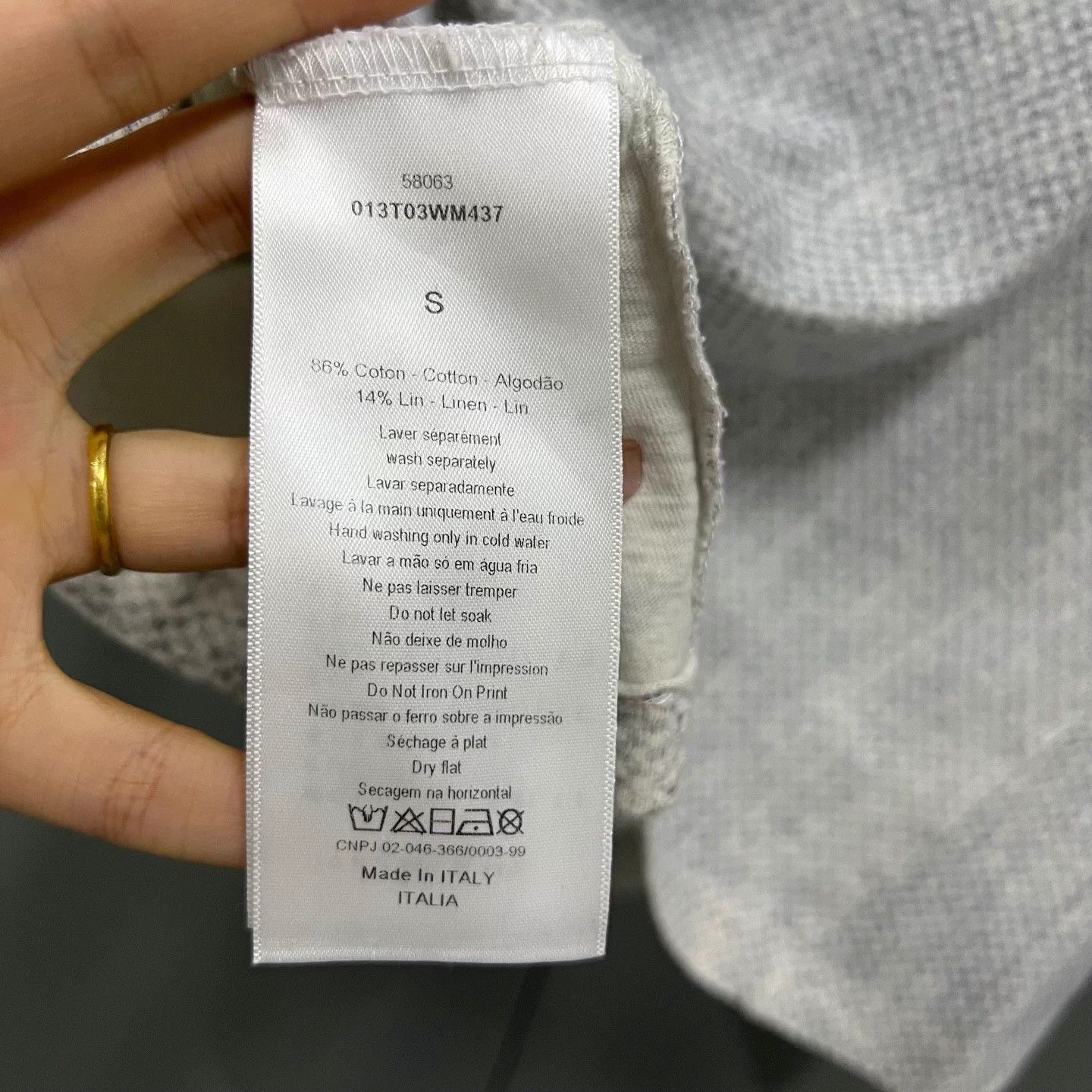 Dior Dior gray graphic print short sleeve S 95 new no tag Size S / US 4 / IT 40 - 3 Thumbnail