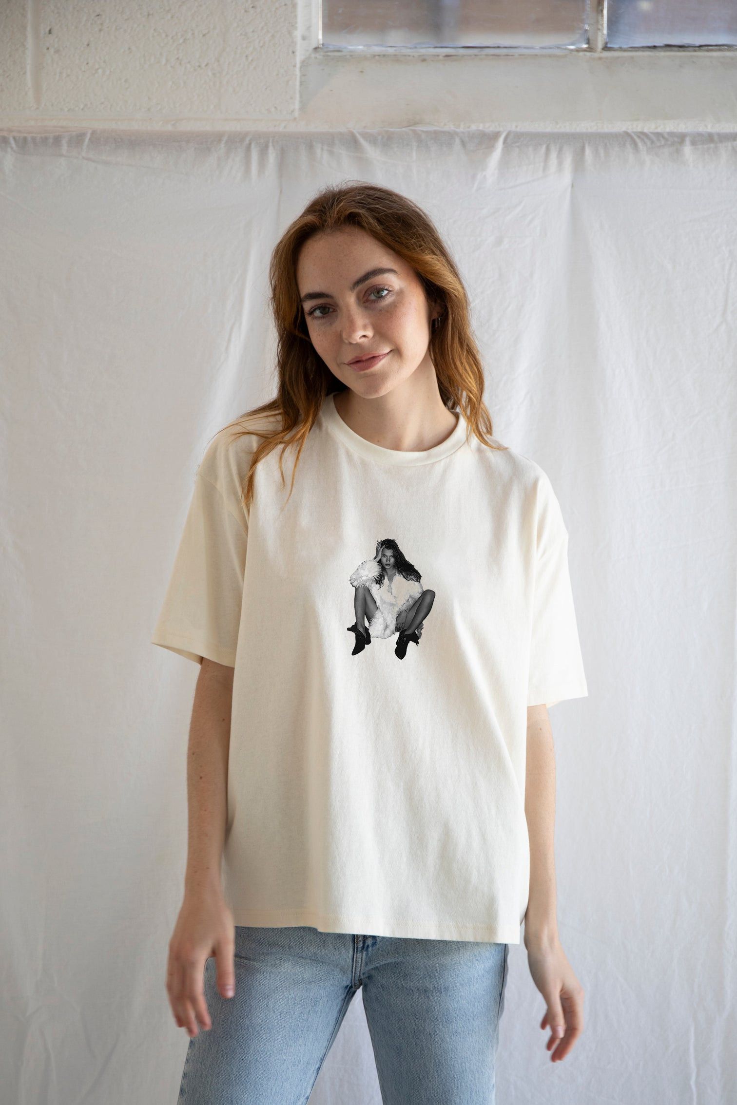 Designer × Vintage Kate Moss Tee – Iconic 90s Supermodel Aesthetic Size S / US 4 / IT 40 - 1 Thumbnail