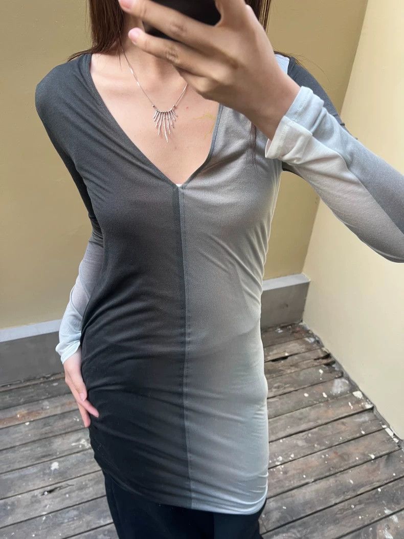 Helmut Lang helmut lang Gradual v-neck dress 2504-Nextarrow Size S / US 4 / IT 40 - 8 Thumbnail