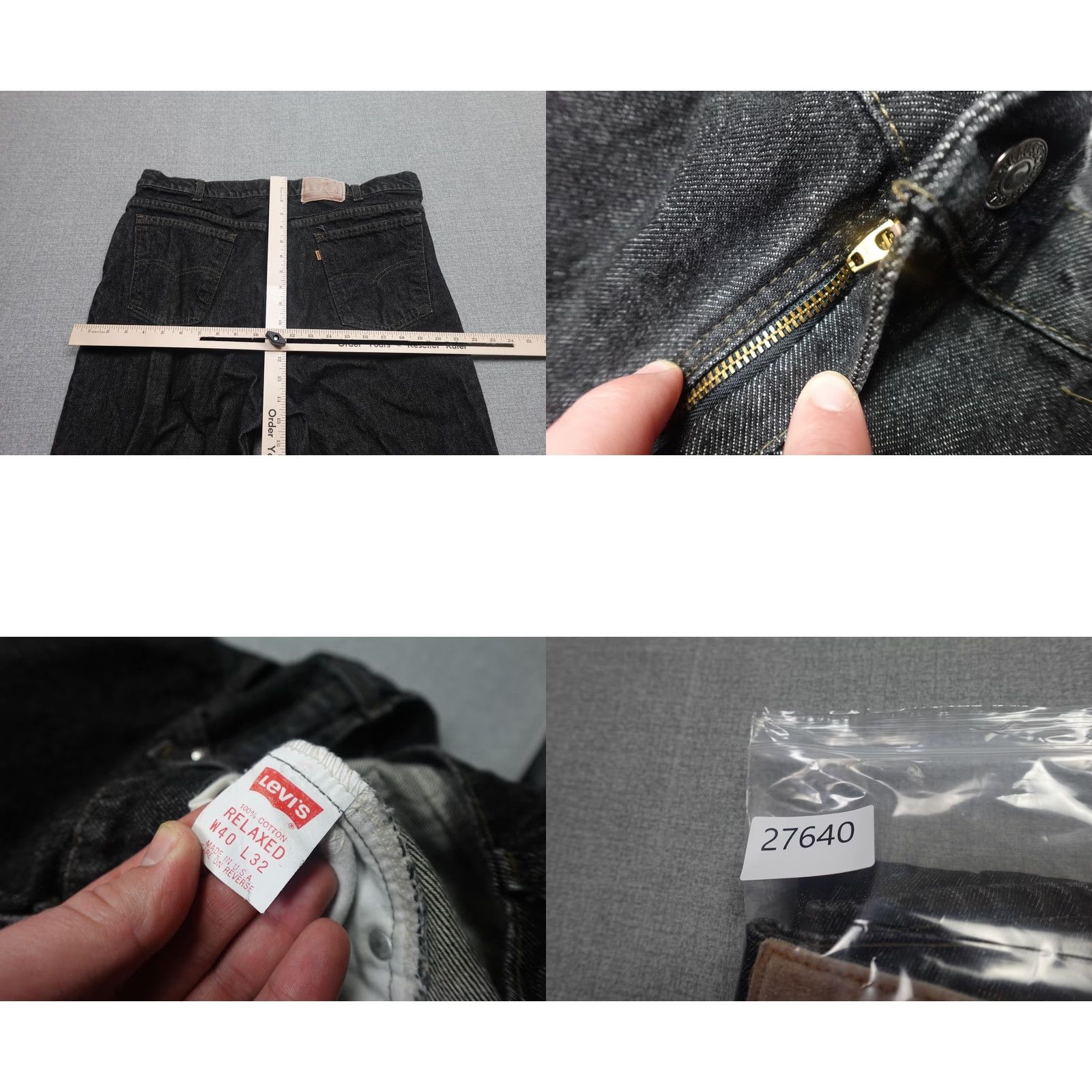 Levi's VINTAGE Levi's 540 Relaxed Jeans Mens 40x32 Gray Charcoal Denim Heavyweight Straight Jeans Mens 40x32 Gray Charcoal Wash 5-Pocket Denim USA Size US 40 / EU 56 - 8 Thumbnail