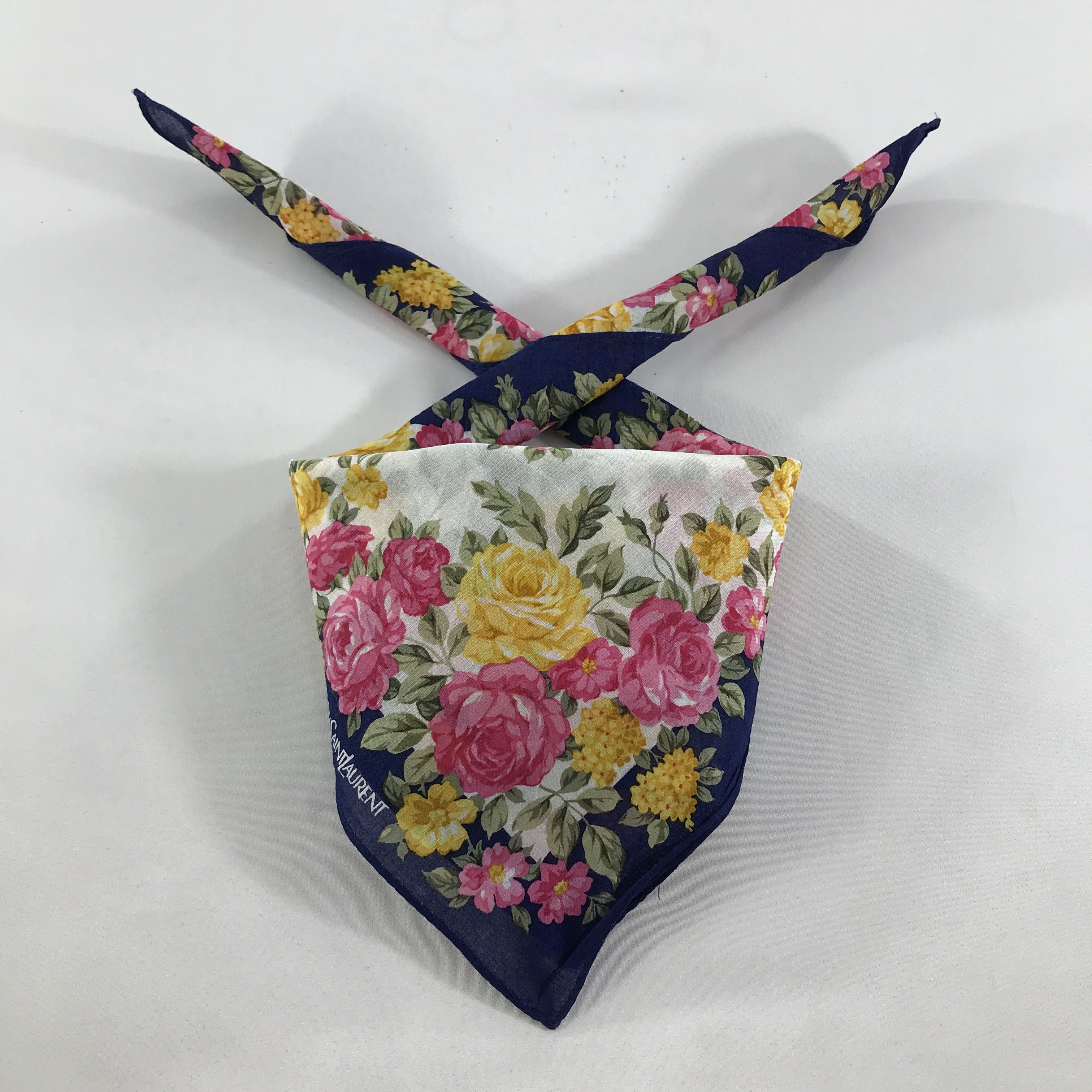 Vintage × Yves Saint Laurent Yves Saint Laurent Bandana /Handkerchief/Neckerchief -S1643 Size ONE SIZE - 3 Thumbnail