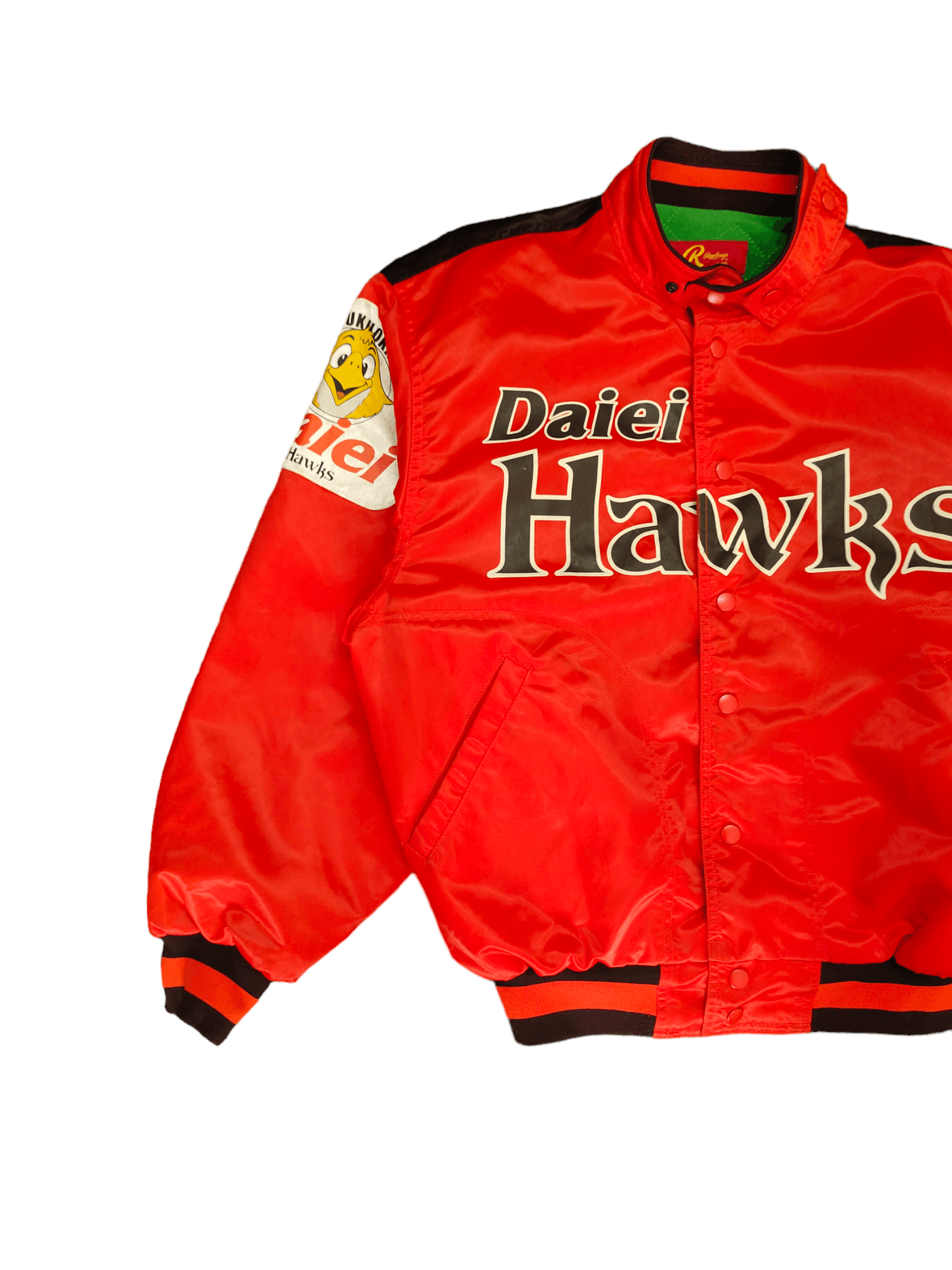Japanese Brand Vtg 90s Rawlings Fukuoka Daiei Hawks Japan Baseball Jacket Size US L / EU 52-54 / 3 - 7 Thumbnail