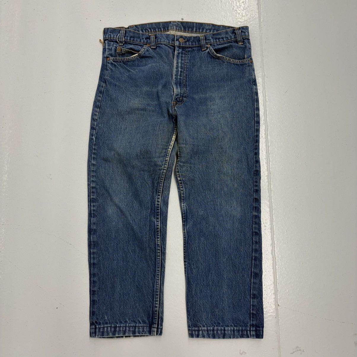 Levi's Vintage 80s Levi's 505 Blue Regular Orange Tab Jeans 36x26 Size US 36 / EU 52 - 1 Thumbnail