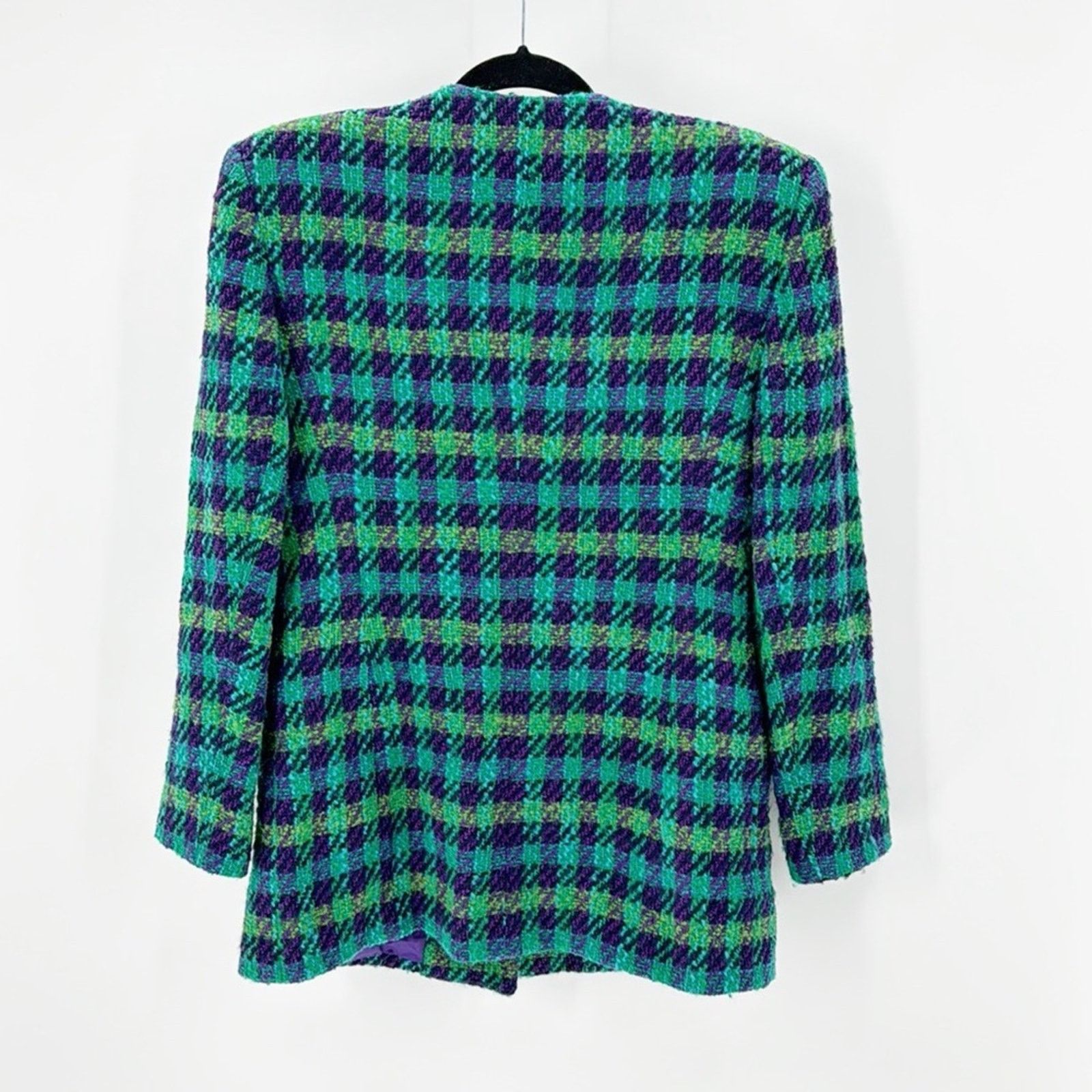 Other Dana Buchman vintage plaid wool double breasted gold buttons Size M / US 6-8 / IT 42-44 - 9 Thumbnail