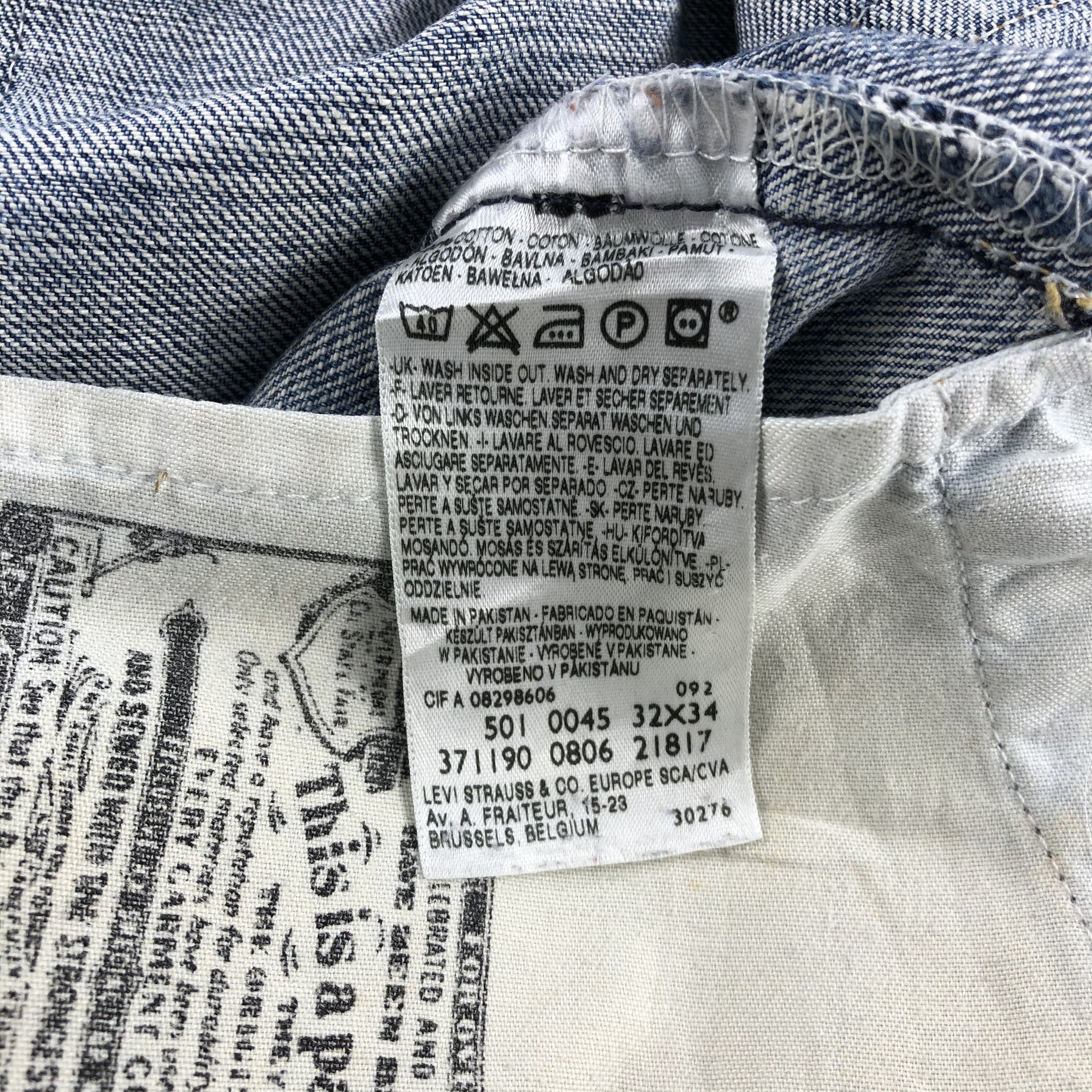 Levi's 90s Vintage Distress Levis 501 Jeans-J1419 Size US 34 / EU 50 - 11 Thumbnail