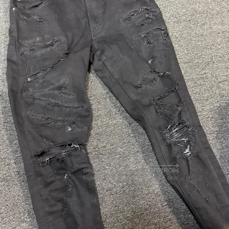 Amiri Amiri Big destroyed black tattered Size US 31 - 7 Thumbnail
