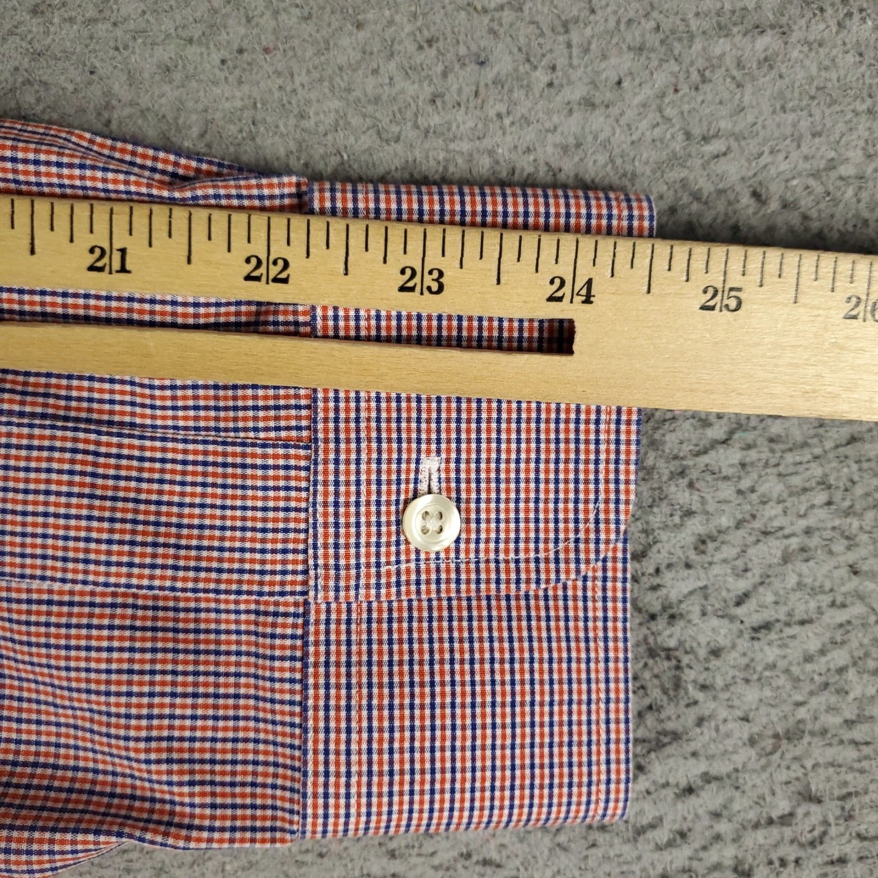 Brooks Brothers Brooks Brothers Shirt Mens 17.5 Red Blue Check Dress Button Up Long Sleeve Size 46R - 6 Thumbnail