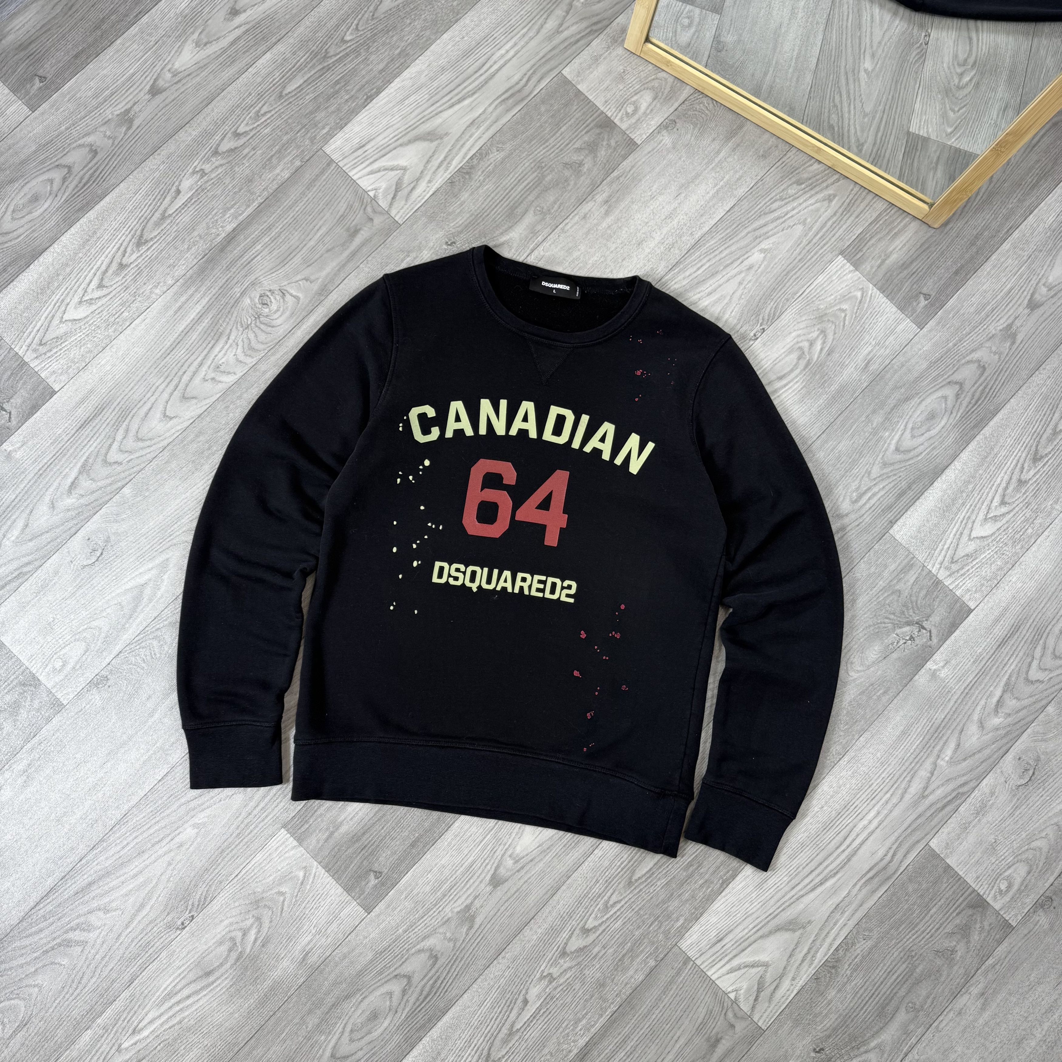 Dsquared2 Dsquared 2 Graphic Black 64 Crewneck Sweatshirt L Size US L / EU 52-54 / 3 - 1 Thumbnail