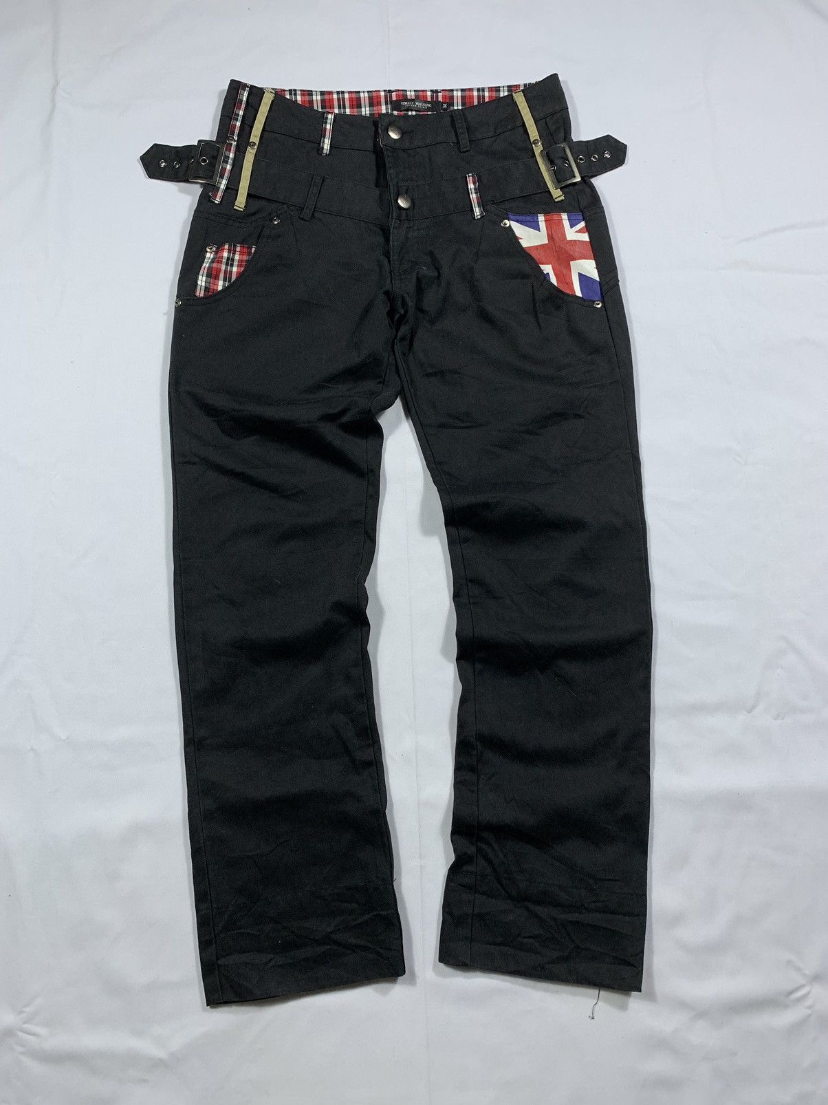 Tornado Mart British Punk doublewaist Timely Warning Gothic Punk style Size US 31 - 1 Thumbnail