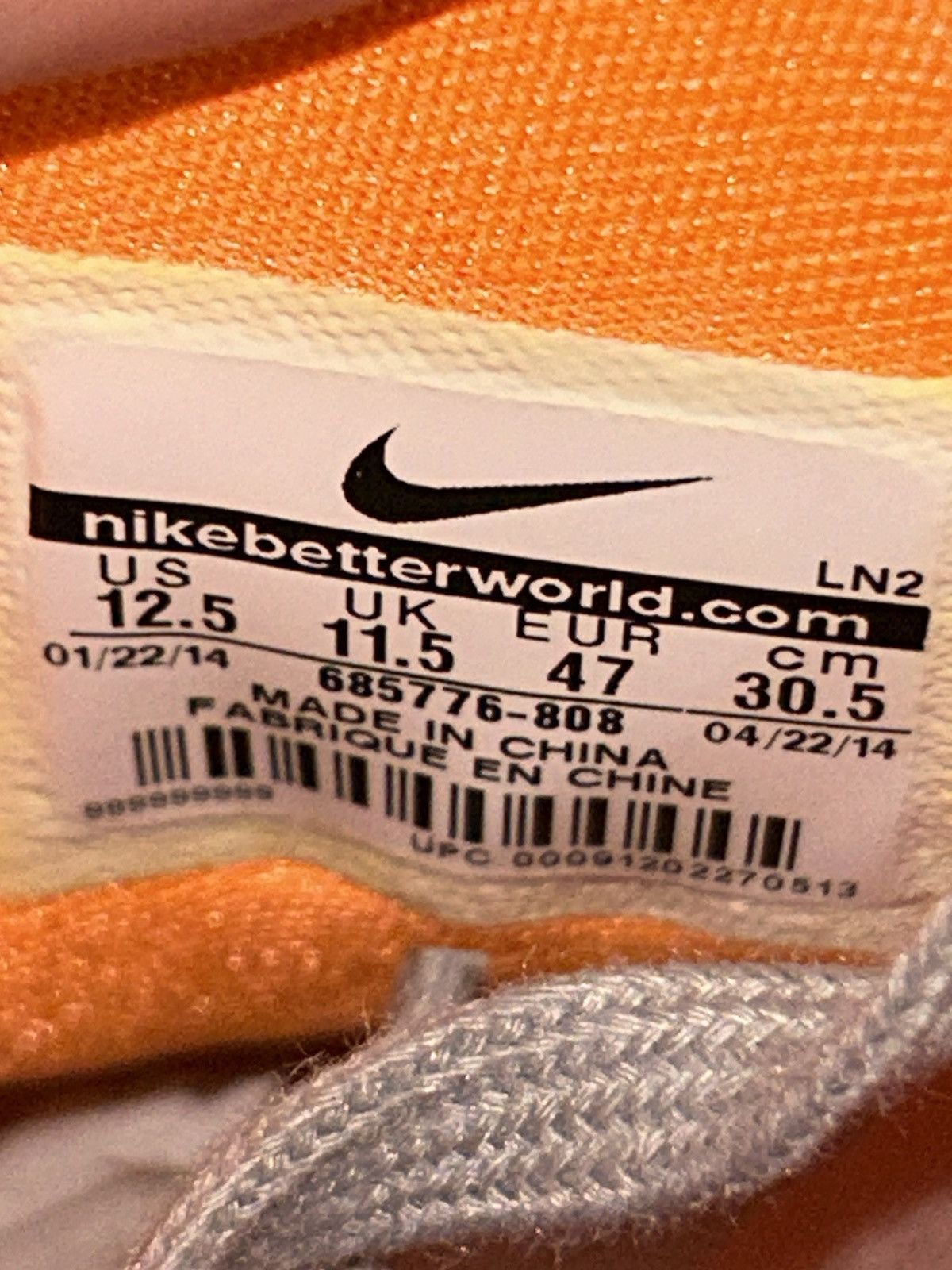 Nike Nike Kobe 9 EM TB “Orange Blaze” 685776-808 size 12.5 Size US 12.5 / EU 45-46 - 6 Thumbnail