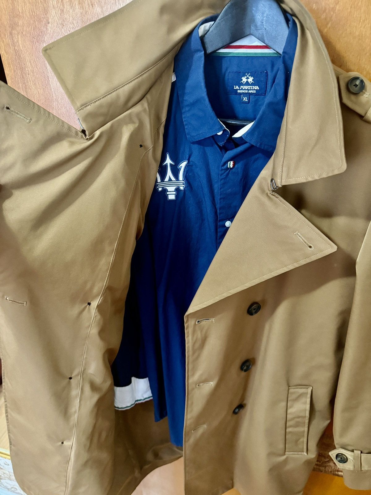 Other Men's Luxury Brown Double Breasted Lined Rain Trench Coat Size US M / EU 48-50 / 2 - 5 Thumbnail