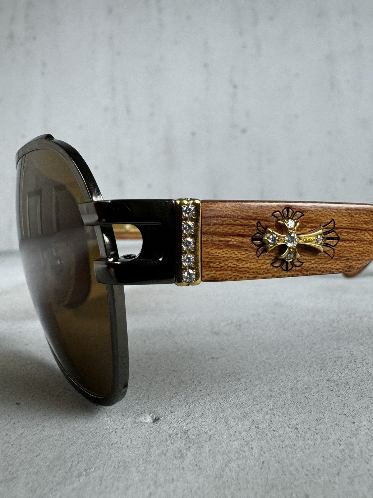 Chrome Hearts Chrome Hearts Diamond 18k Gold “THE BROWN” Sunglasses Size ONE SIZE - 10 Thumbnail
