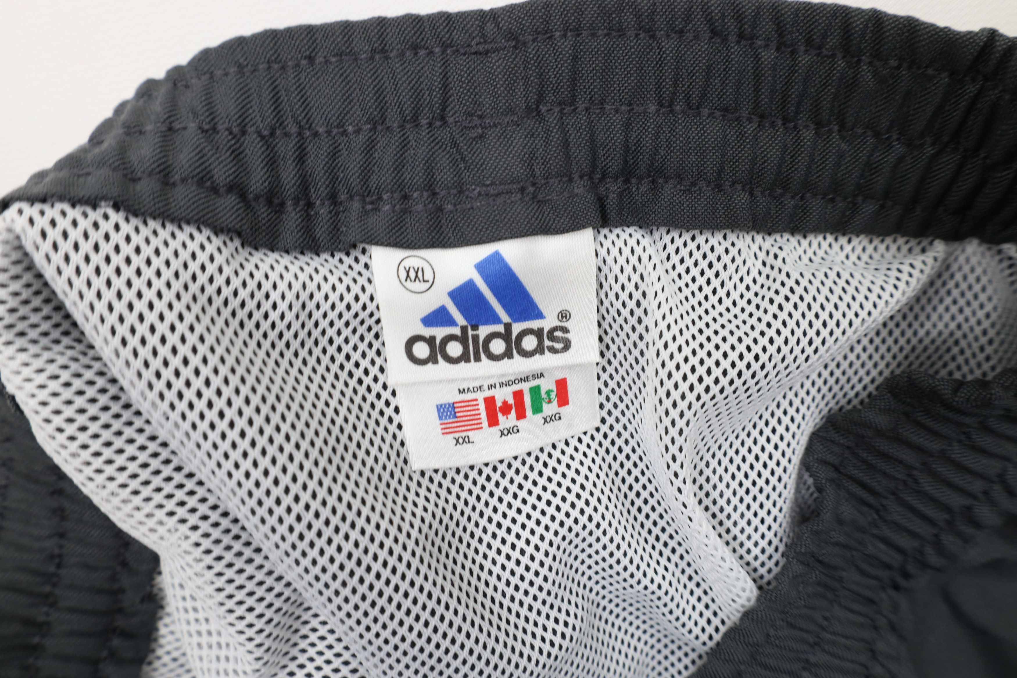 Adidas × Vintage Vintage 90s Adidas Out Striped Lined Shorts Swim Trunks Gray Size US 38 / EU 54 - 9 Thumbnail